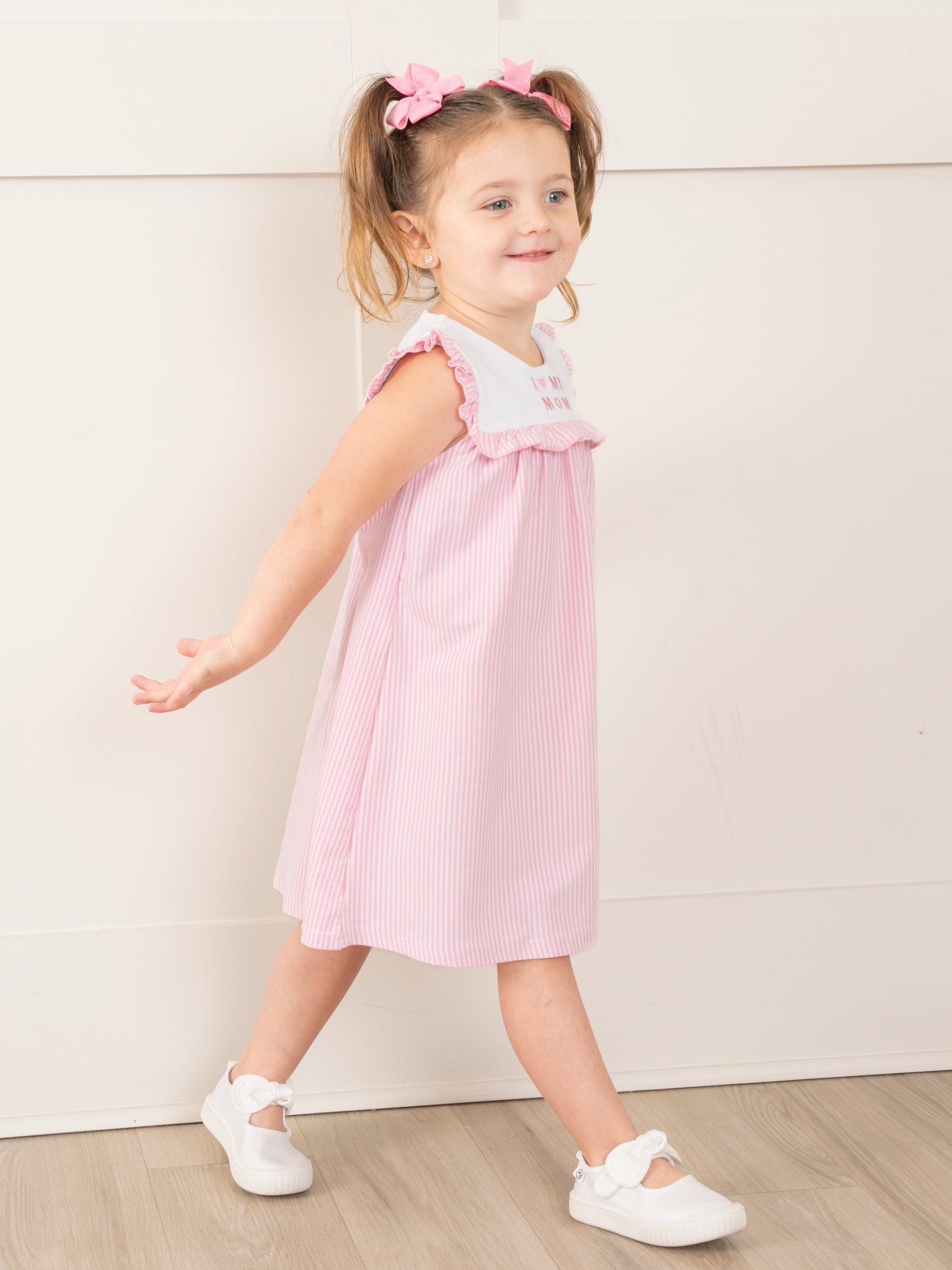 Pink Mom Love Ruffle Dress - Marie Nicole Clothing