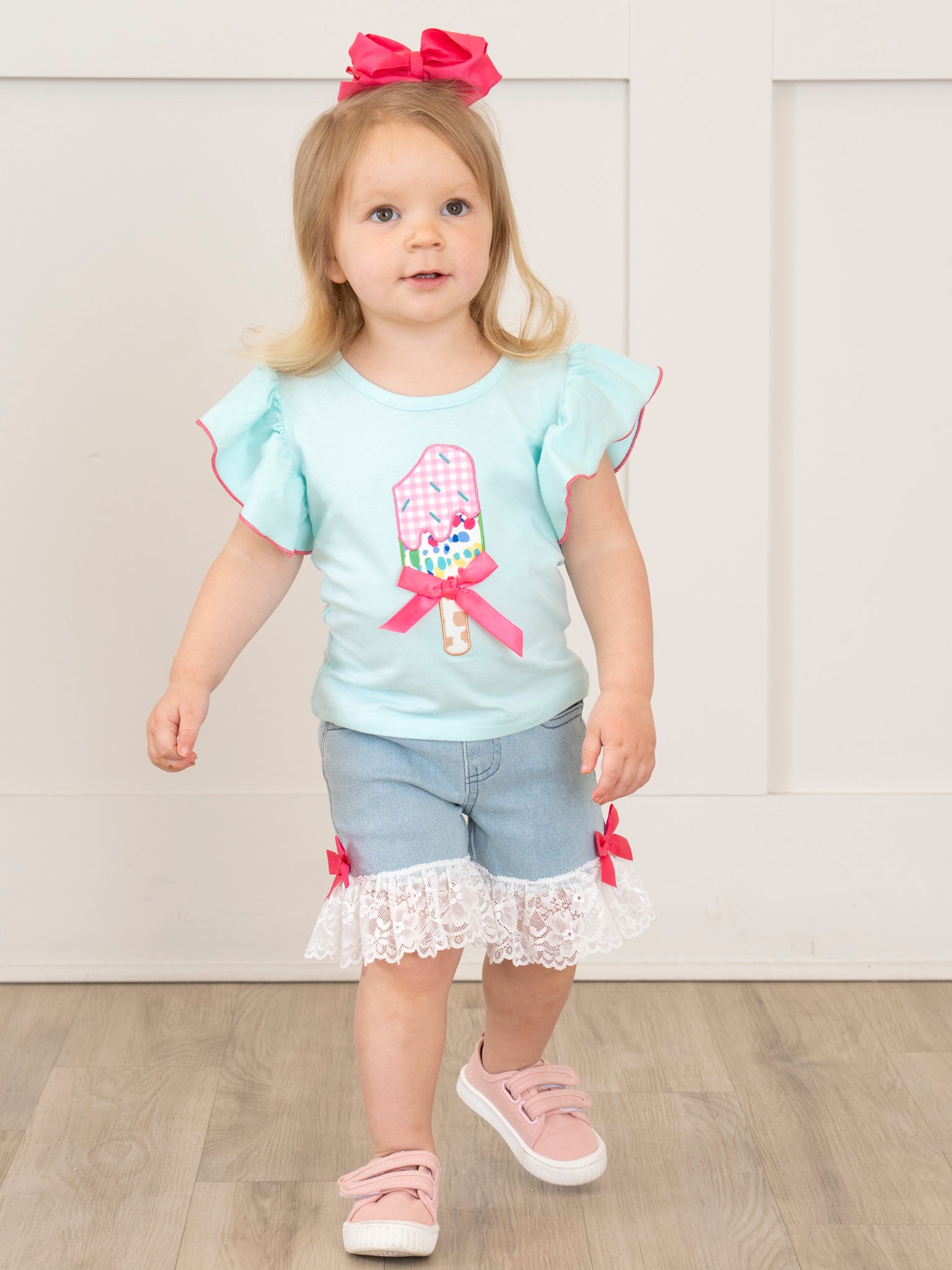 Cowgirl Popsicle Ruffle Denim Outfit - Marie Nicole Clothing
