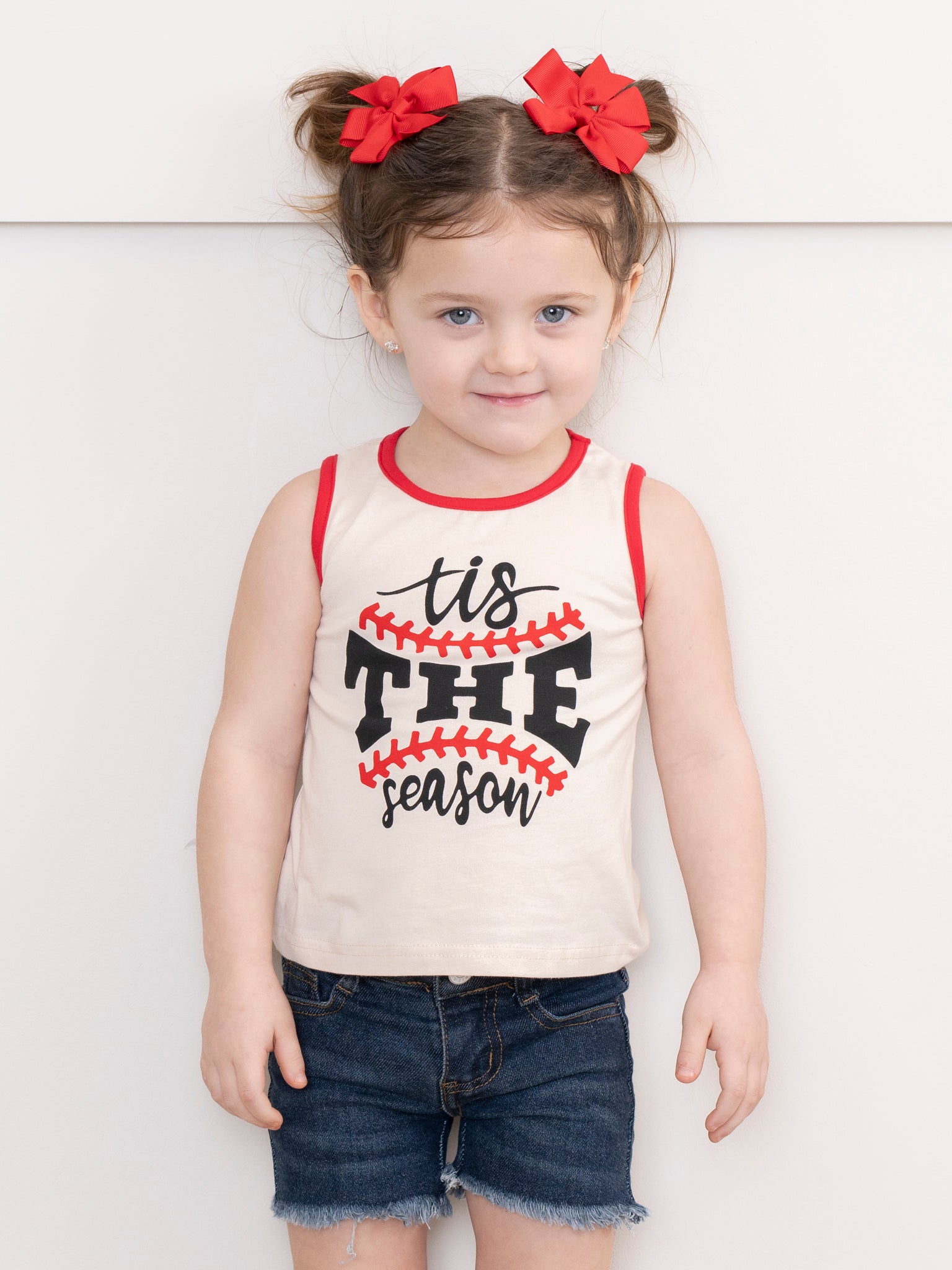 Baseball Season Denim Shorts Outfit - Marie Nicole Clothing