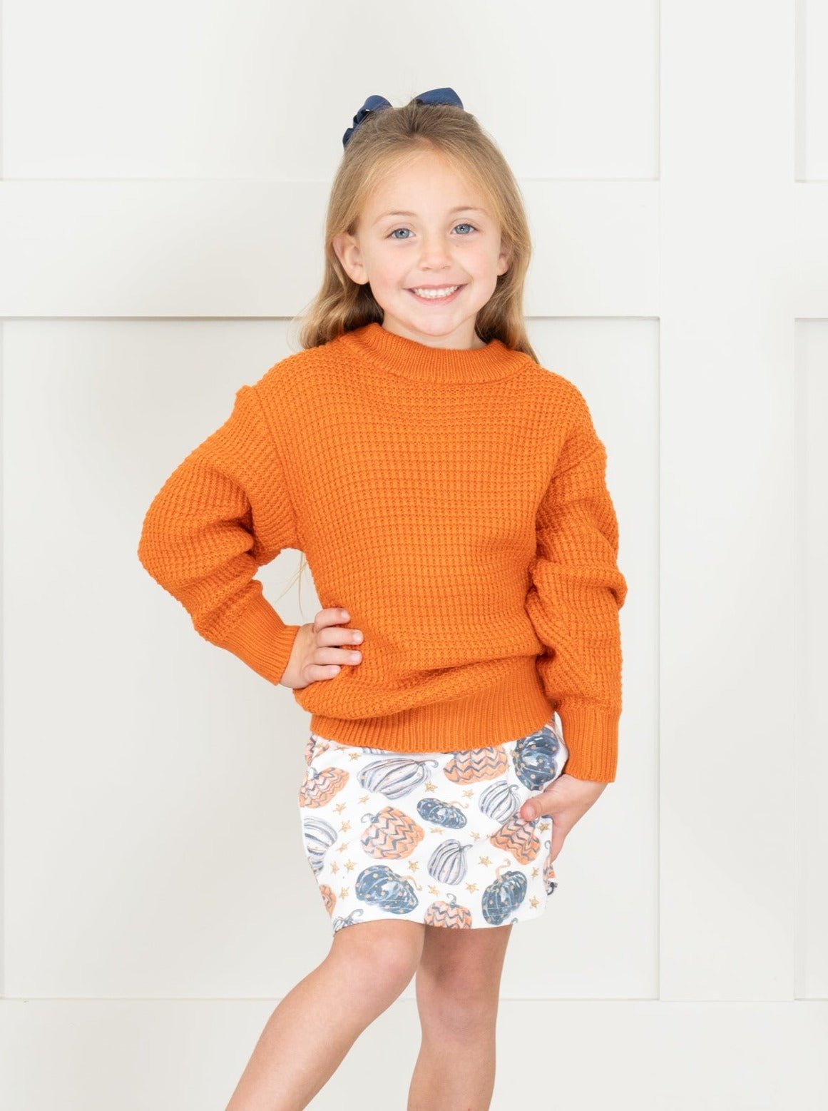 Pink Waffle Knit Sweater & Ghost Skirt Outfit - Marie Nicole Clothing