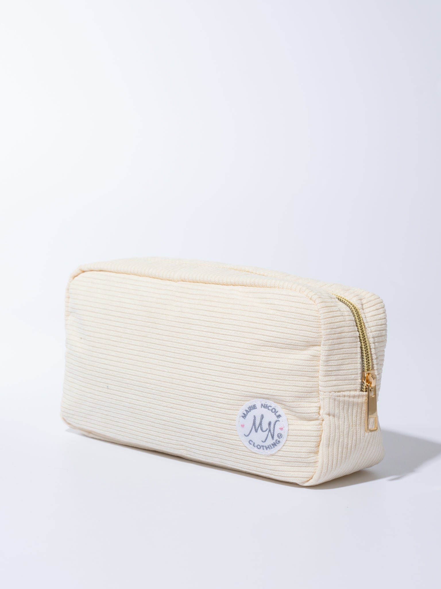 Corduroy Patch Zippered Pouch - Marie Nicole Clothing