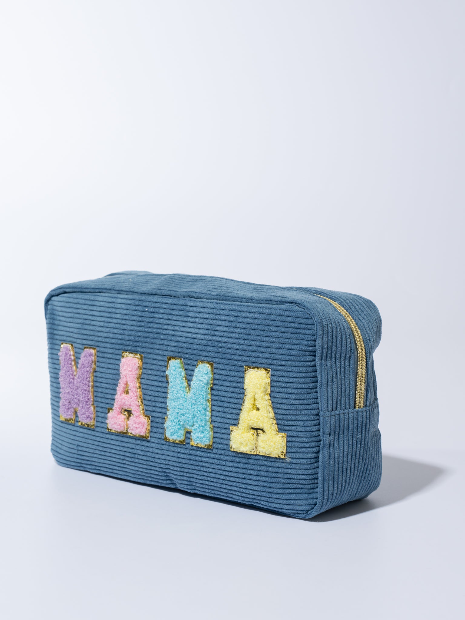 Corduroy Patch Zippered Pouch - Marie Nicole Clothing