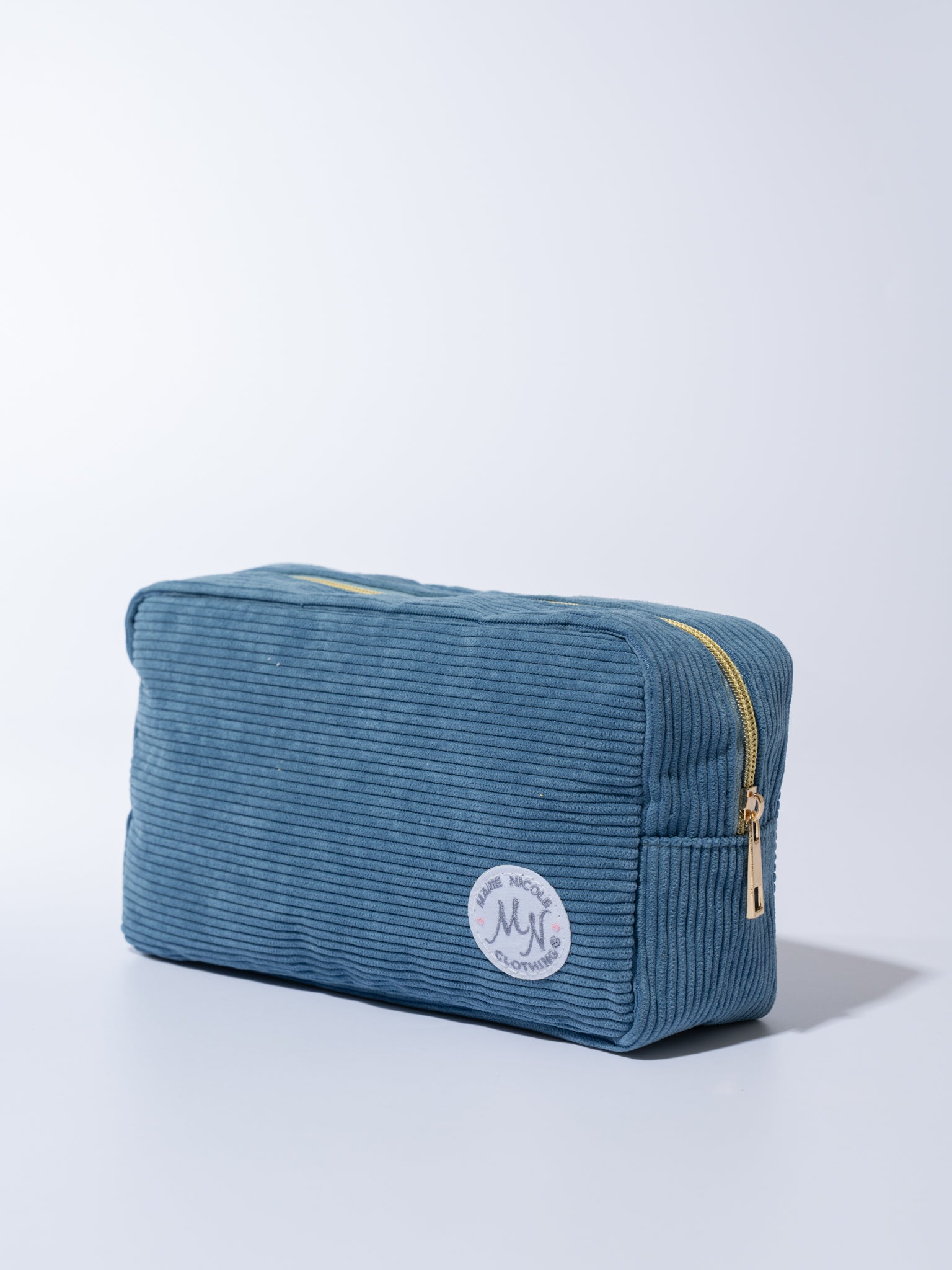 Corduroy Patch Zippered Pouch - Marie Nicole Clothing