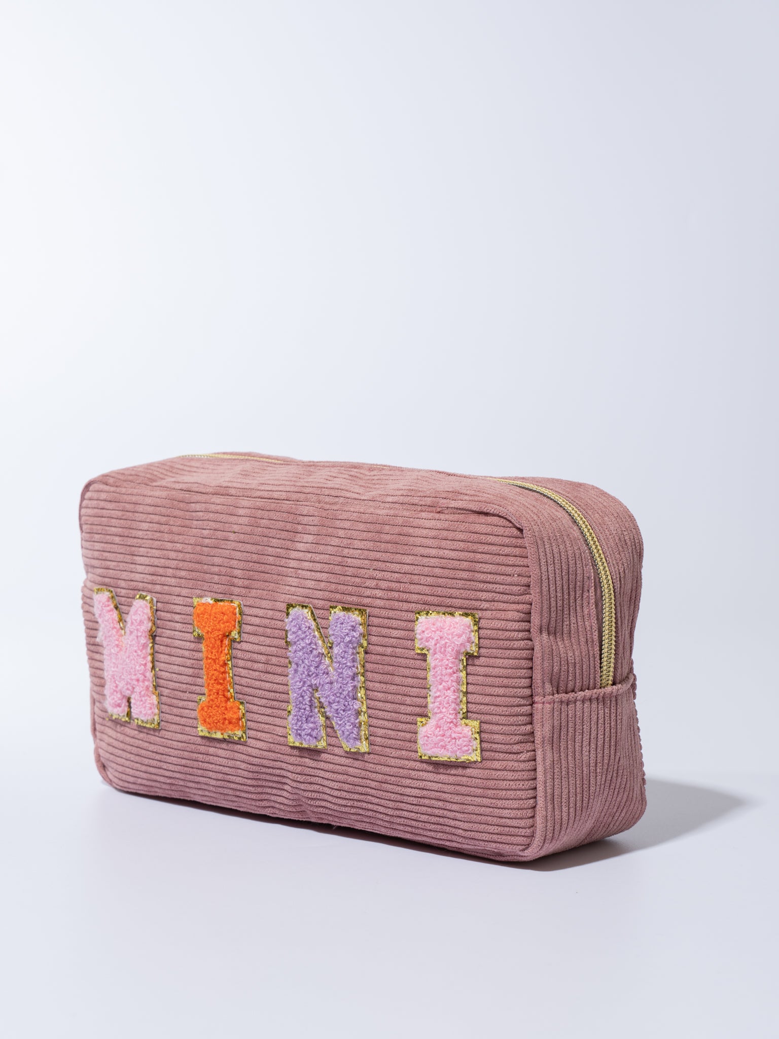 Corduroy Patch Zippered Pouch - Marie Nicole Clothing
