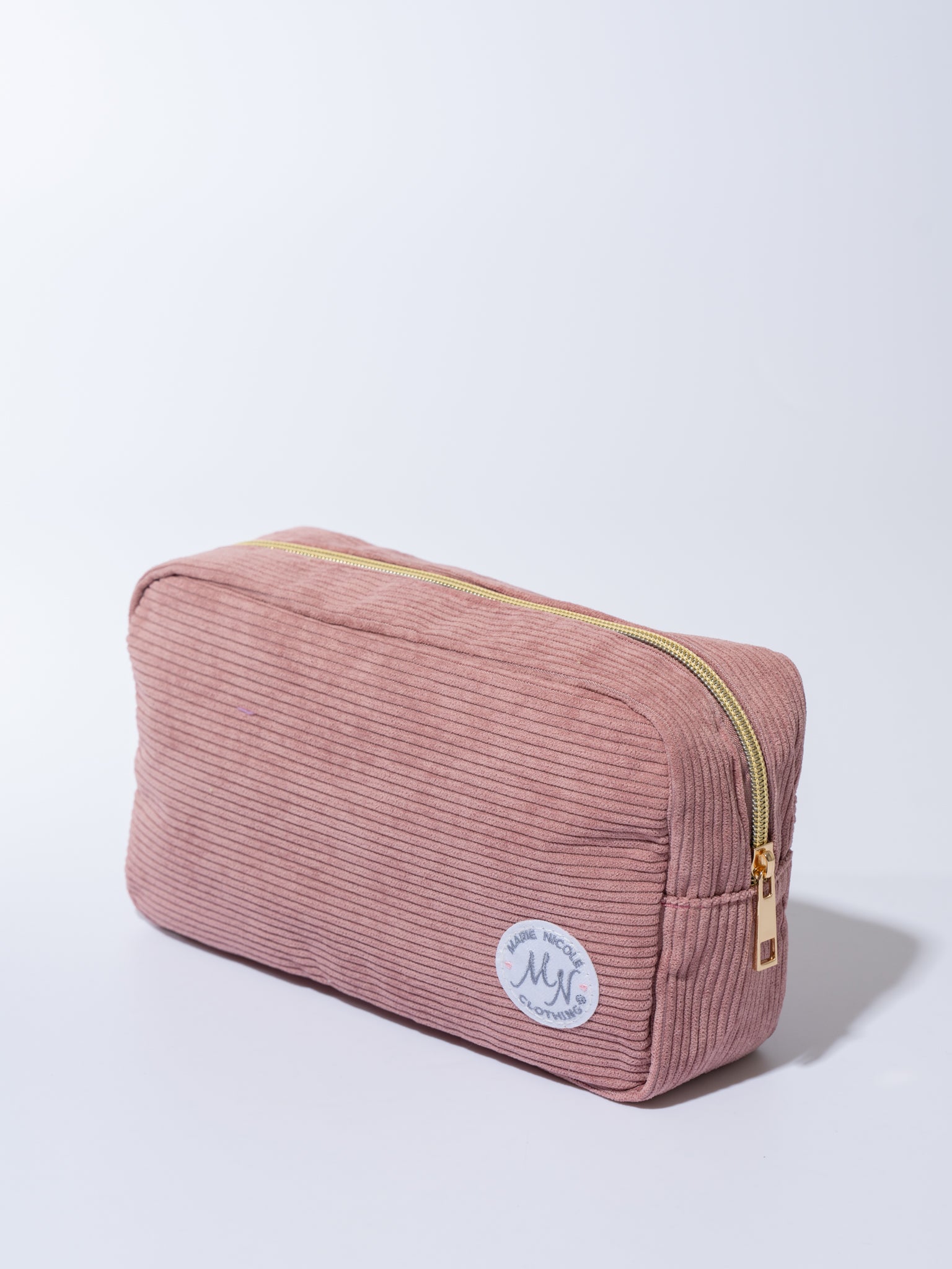 Corduroy Patch Zippered Pouch - Marie Nicole Clothing