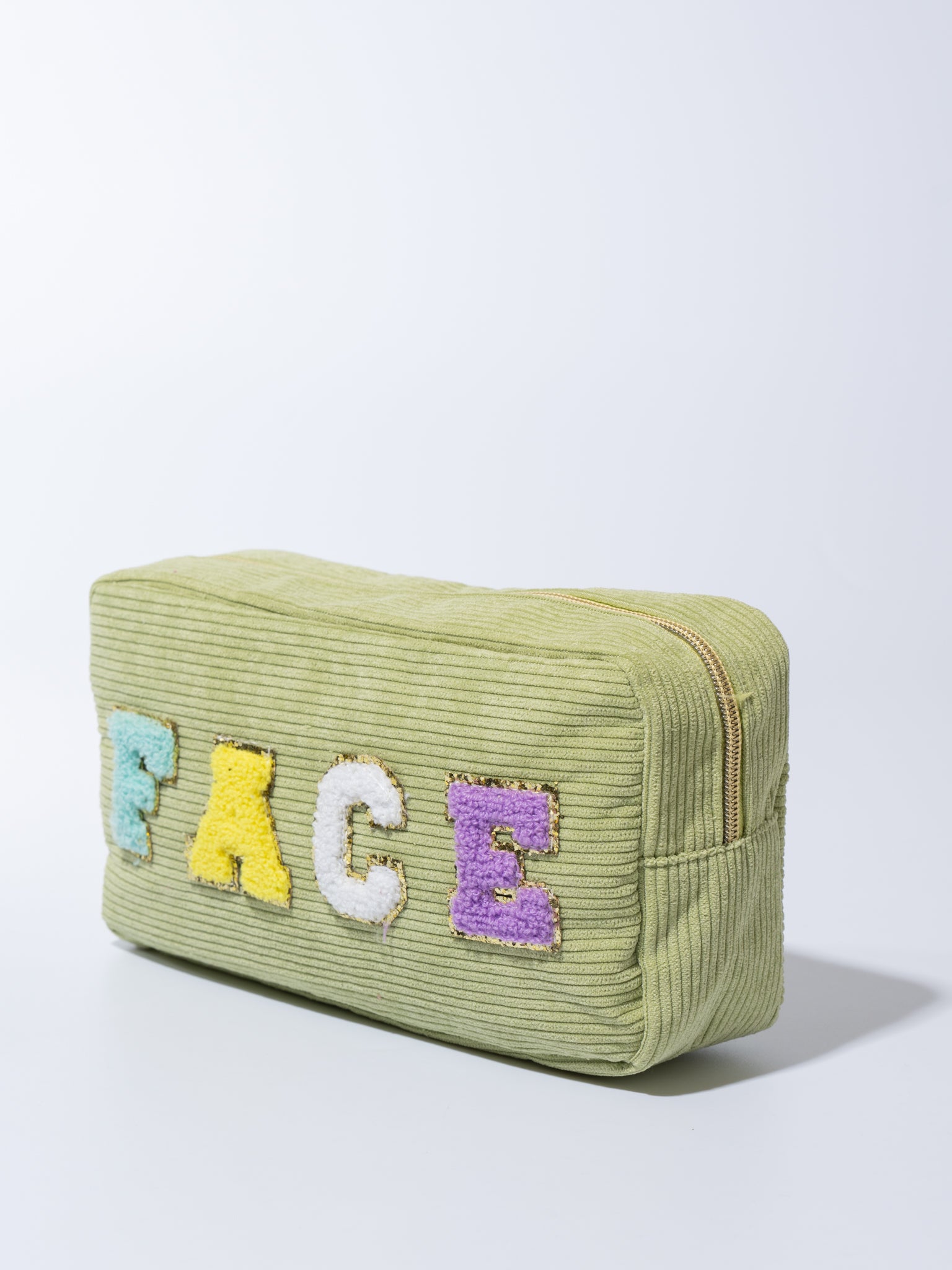 Corduroy Patch Zippered Pouch - Marie Nicole Clothing