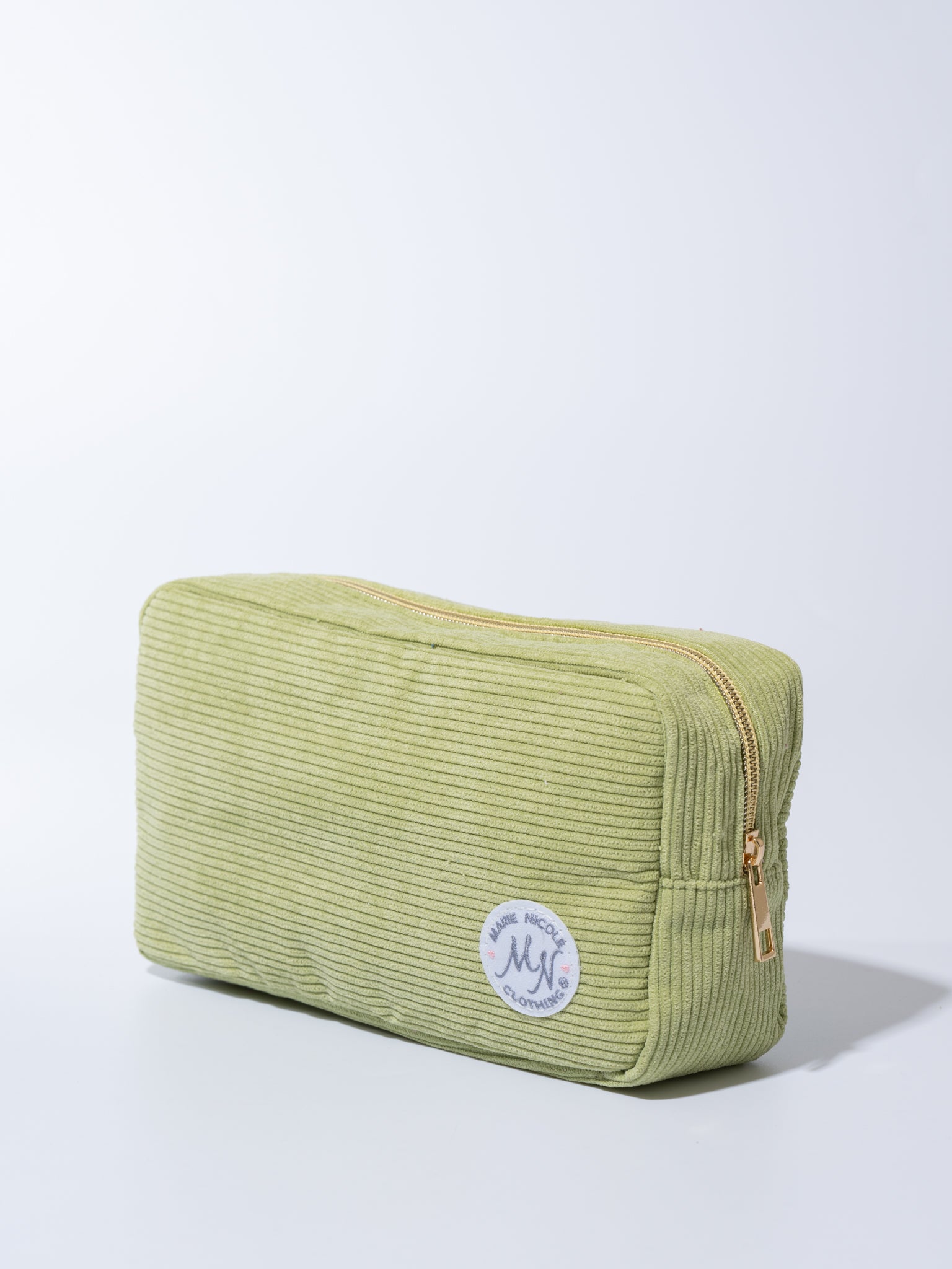 Corduroy Patch Zippered Pouch - Marie Nicole Clothing