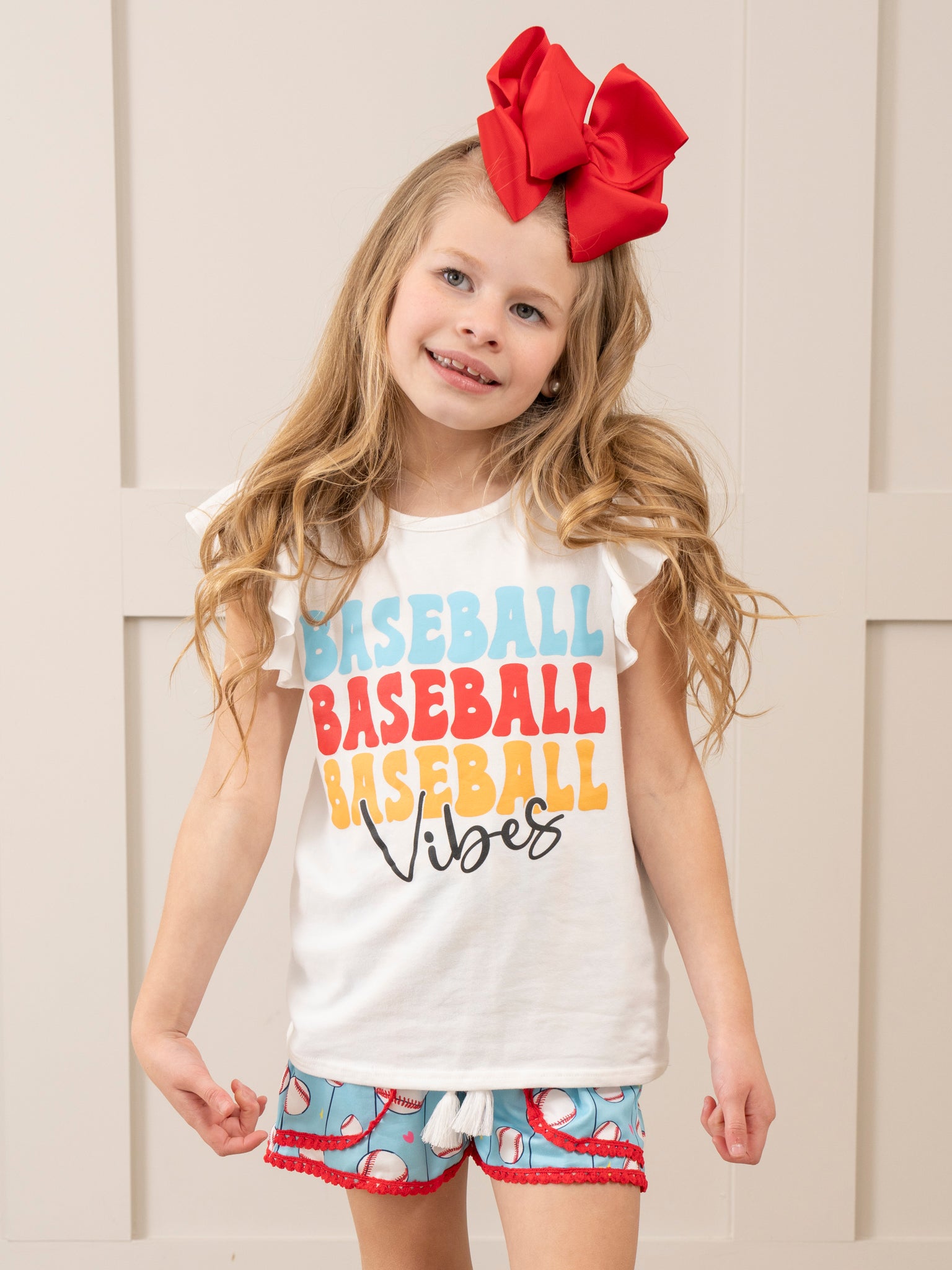 Baseball Vibes Ruffle Outfit - Marie Nicole Clothing