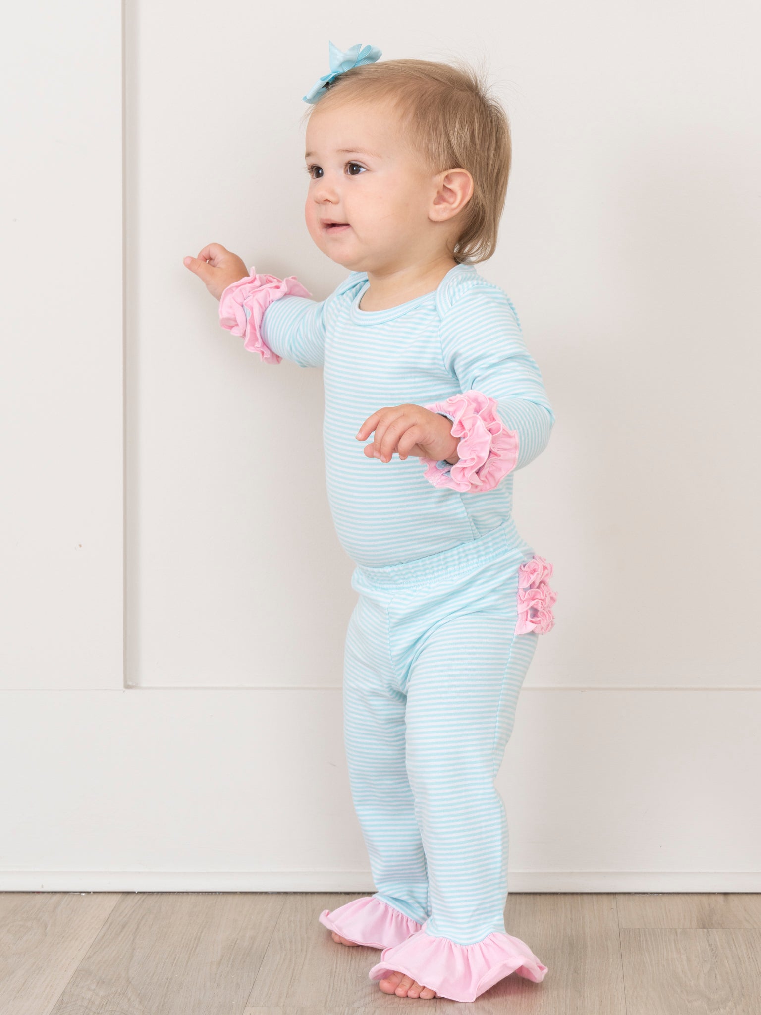 Striped Icing Ruffle Outfit - Marie Nicole Clothing