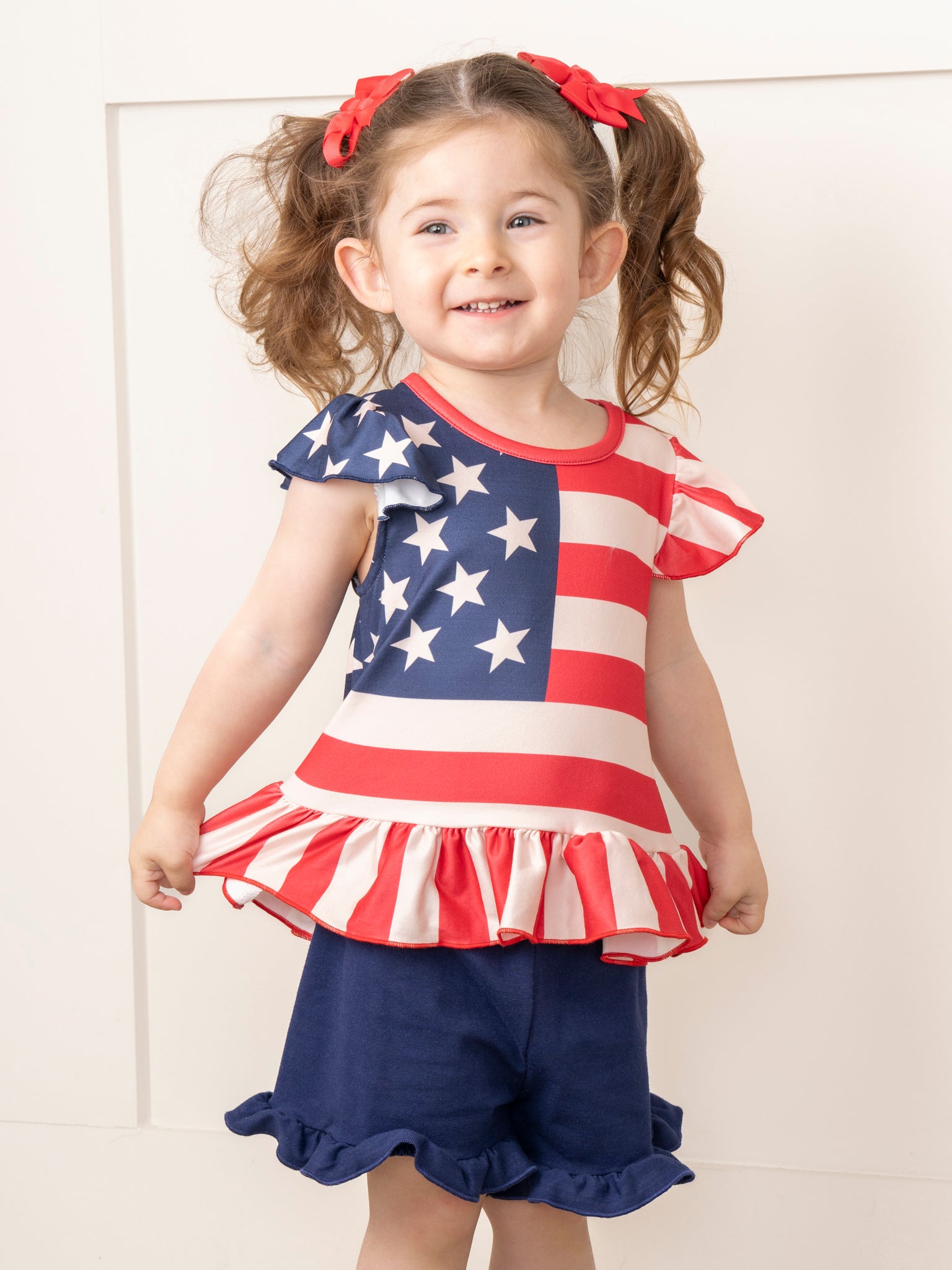 American Flag Ruffle Outfit - Marie Nicole Clothing