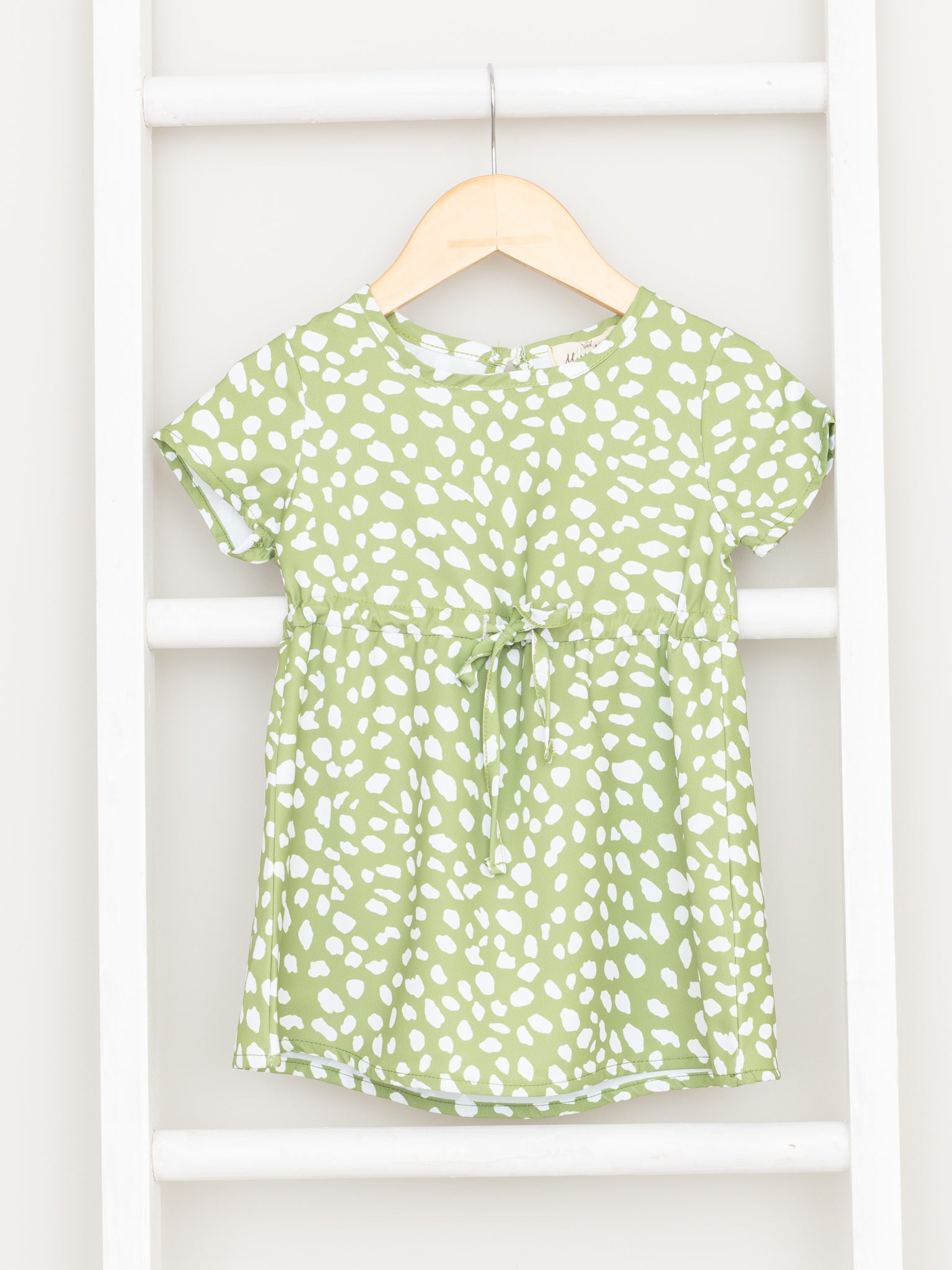 Mom & Me Green Polka Dot Tie Dress - Marie Nicole Clothing