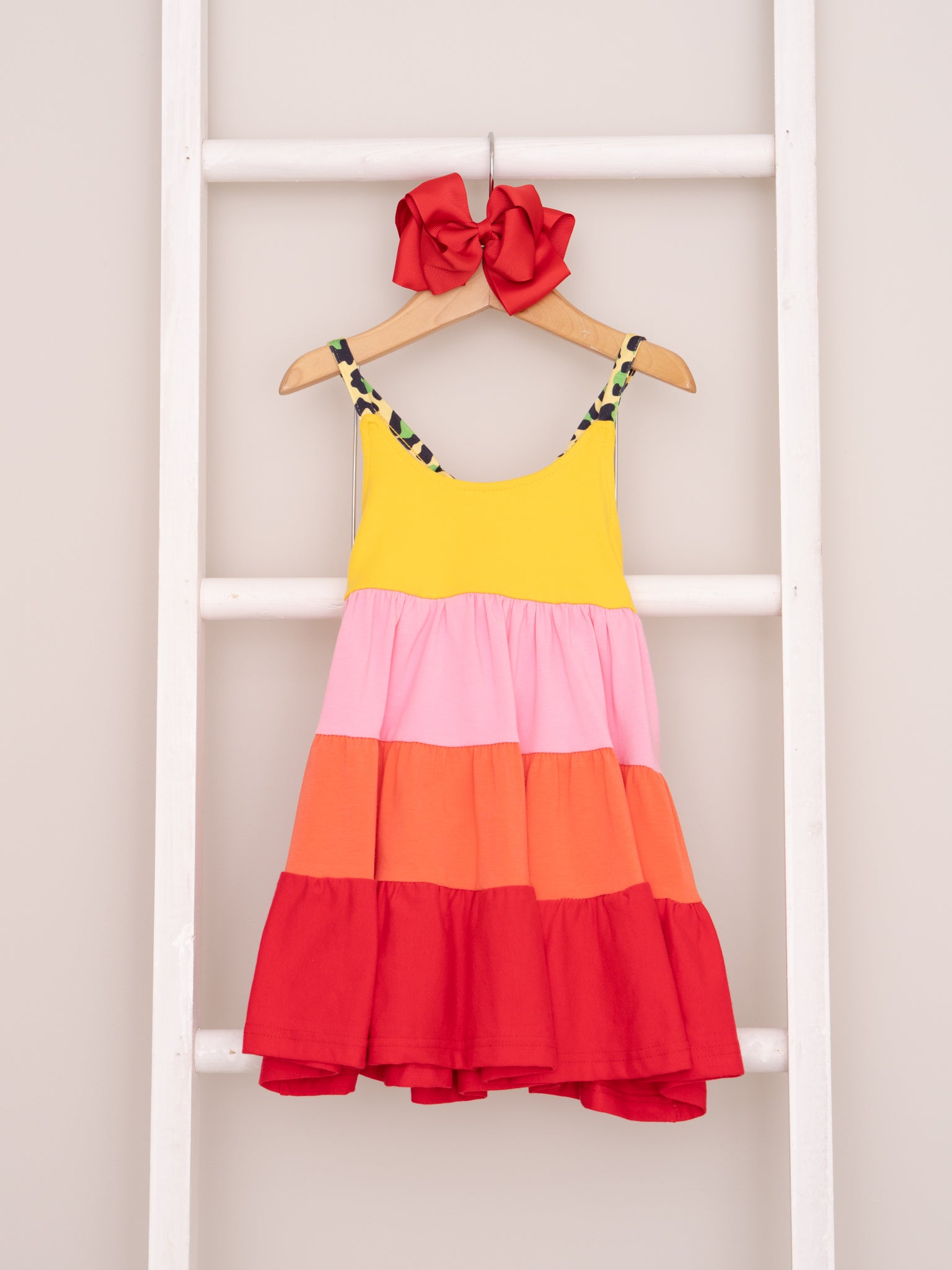 Mom & Me Tiered Color Block Dress - Marie Nicole Clothing