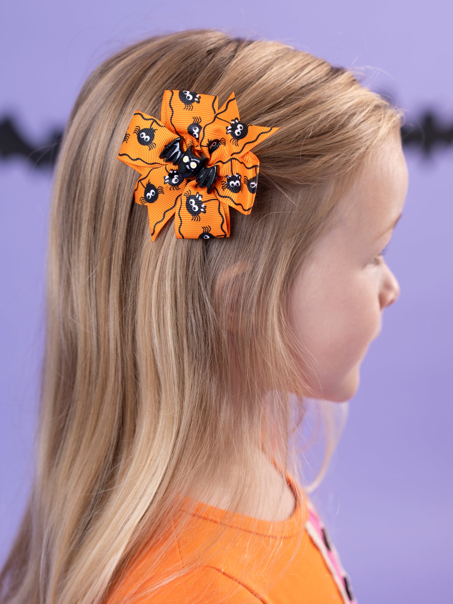 Boo - tiful Bat & Spiders Bow - Marie Nicole Clothing