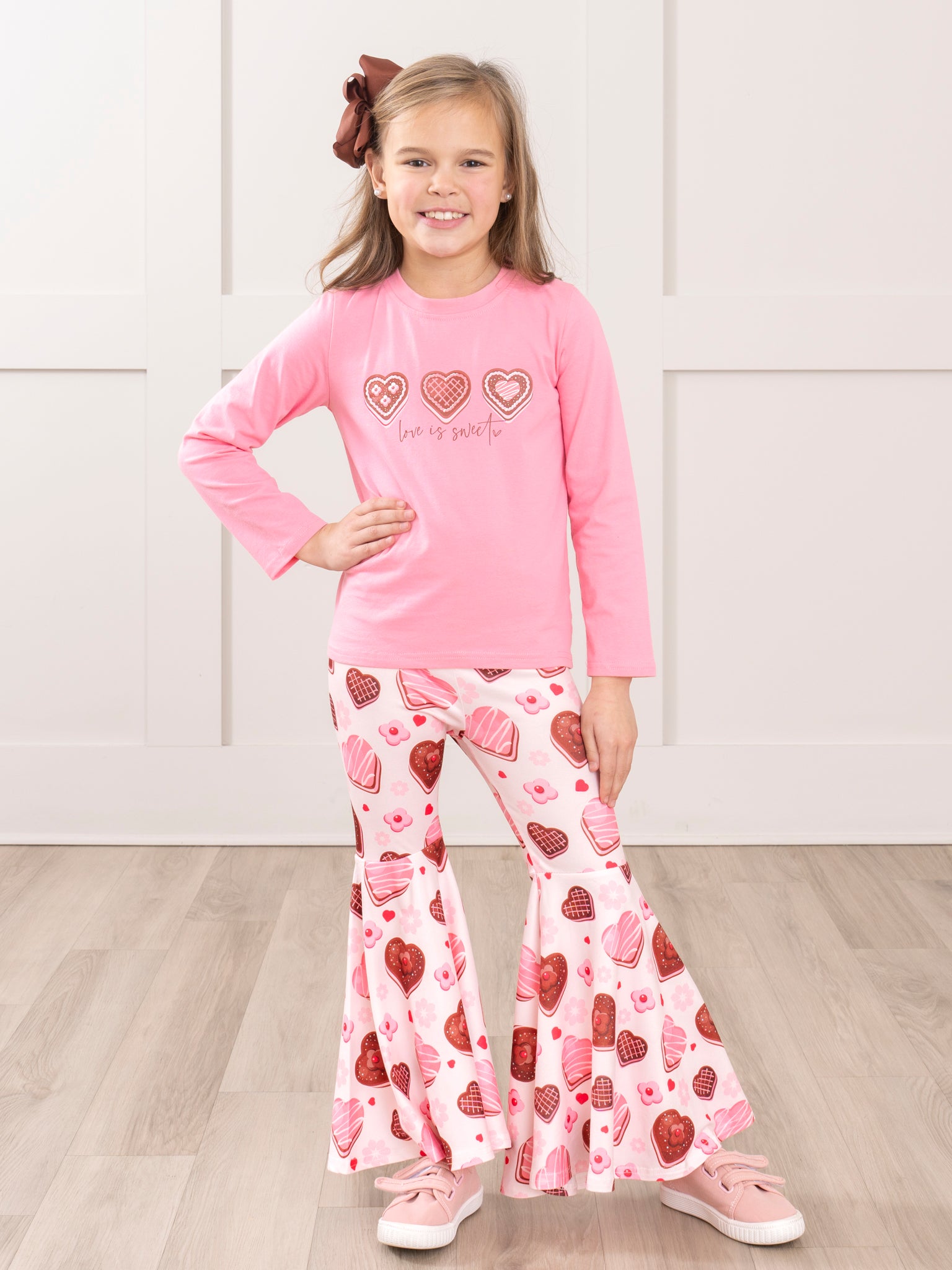 Pink Sweetie Pies Bell Bottoms Outfit - Marie Nicole Clothing