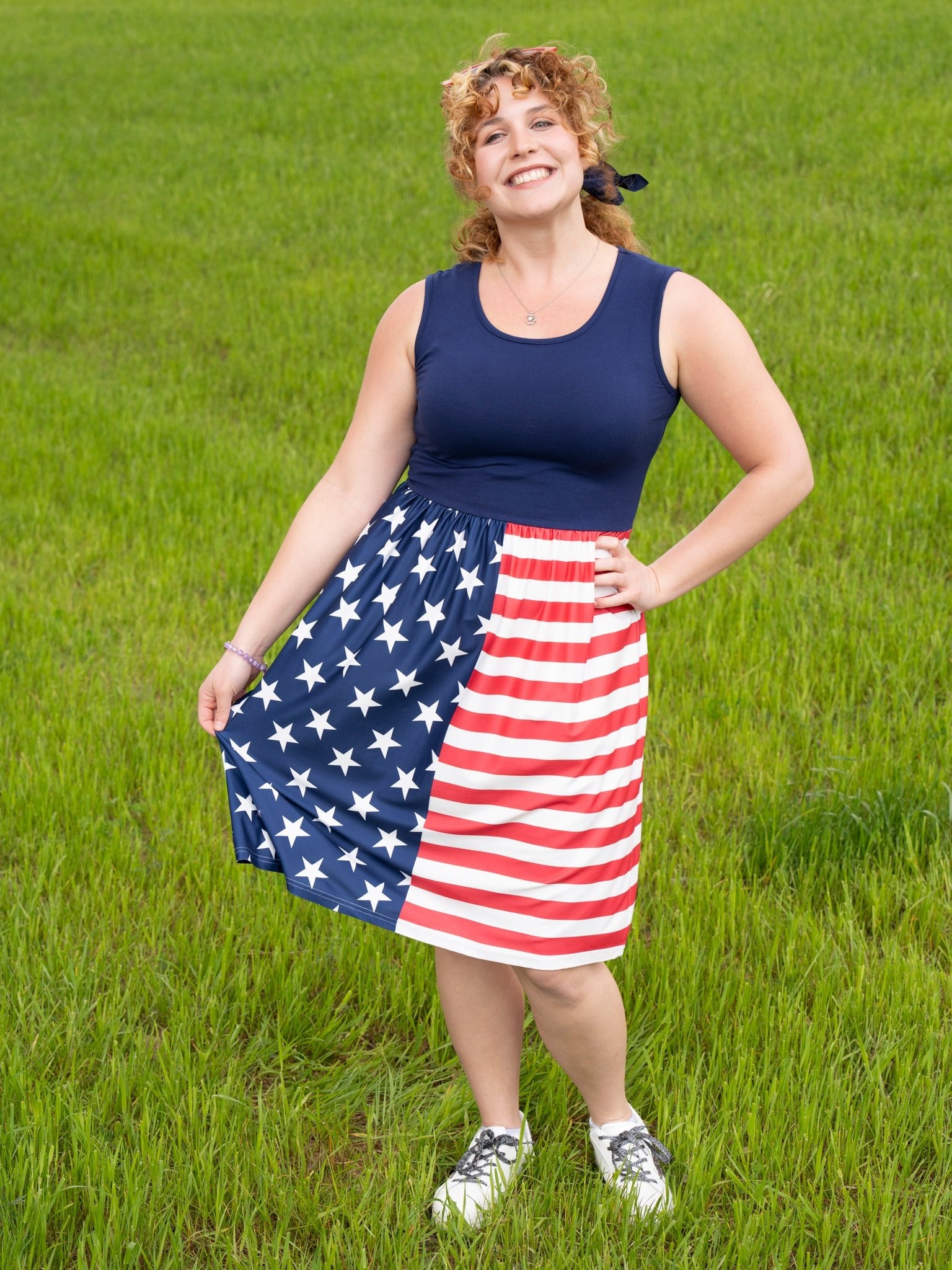 Mom & Me American Flag Dress - Marie Nicole Clothing