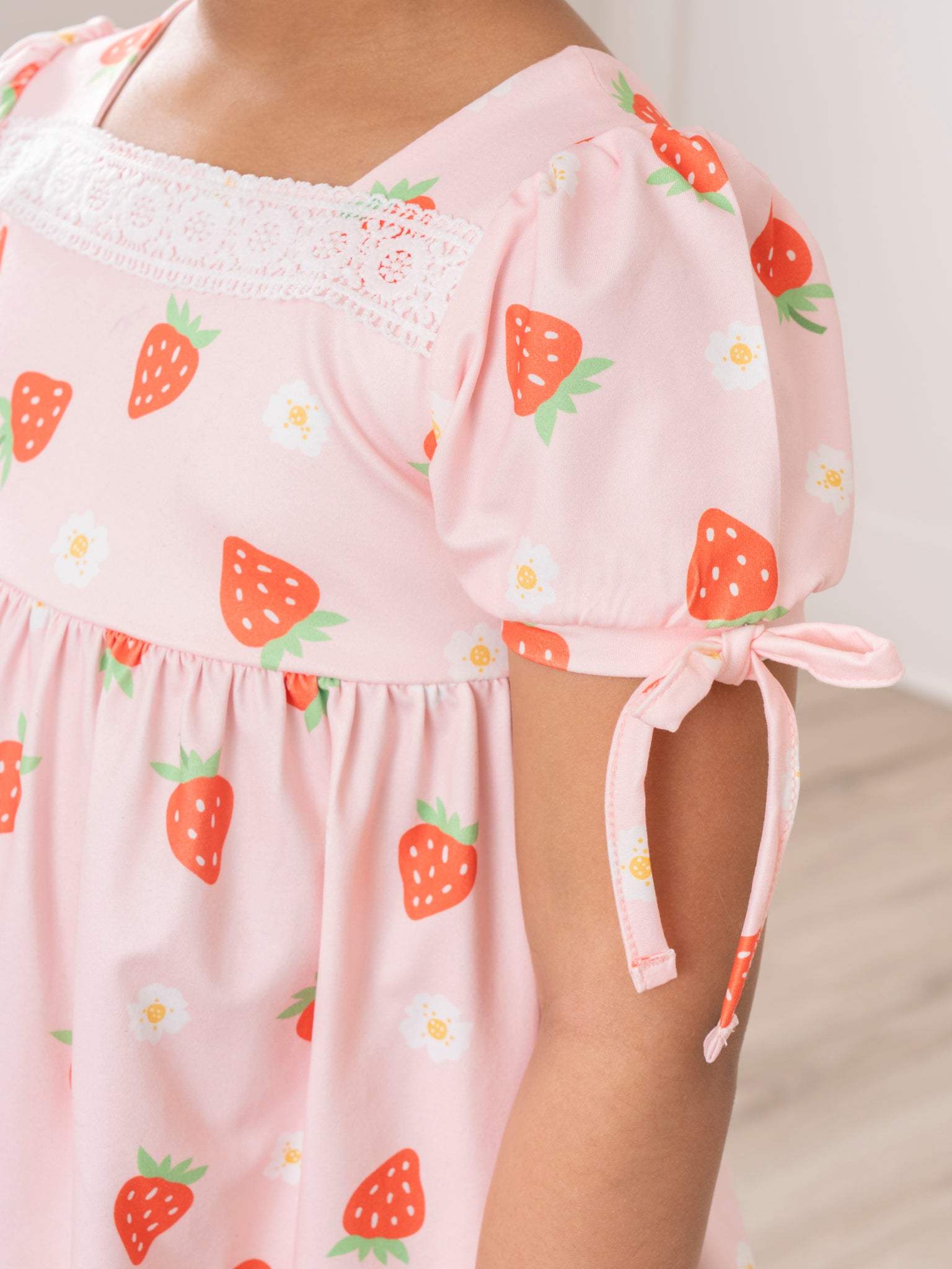 Pink Strawberry Patch Lace Outfit - Marie Nicole Clothing