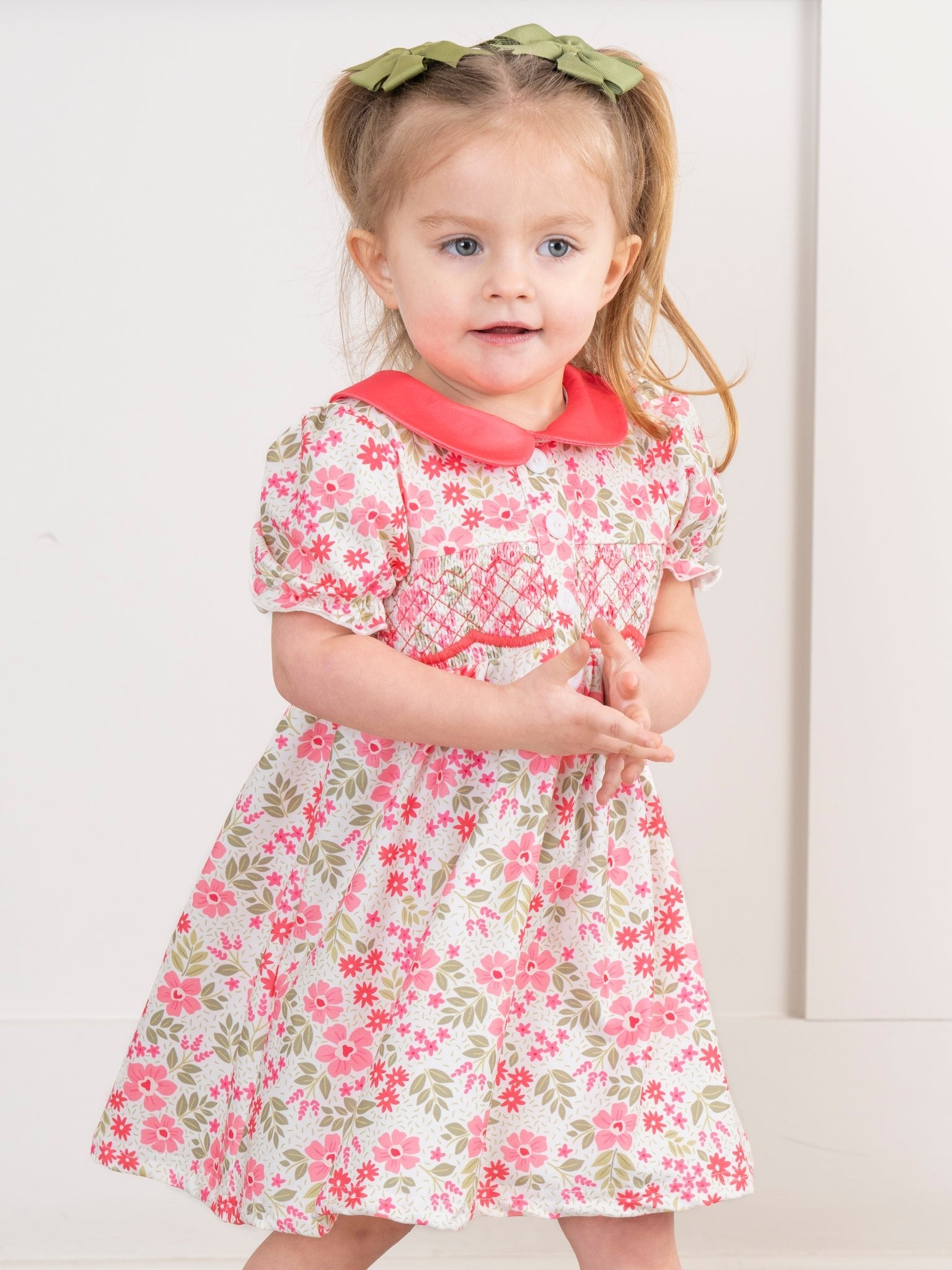 Ruby Wildflowers Smocked Dress - Marie Nicole Clothing