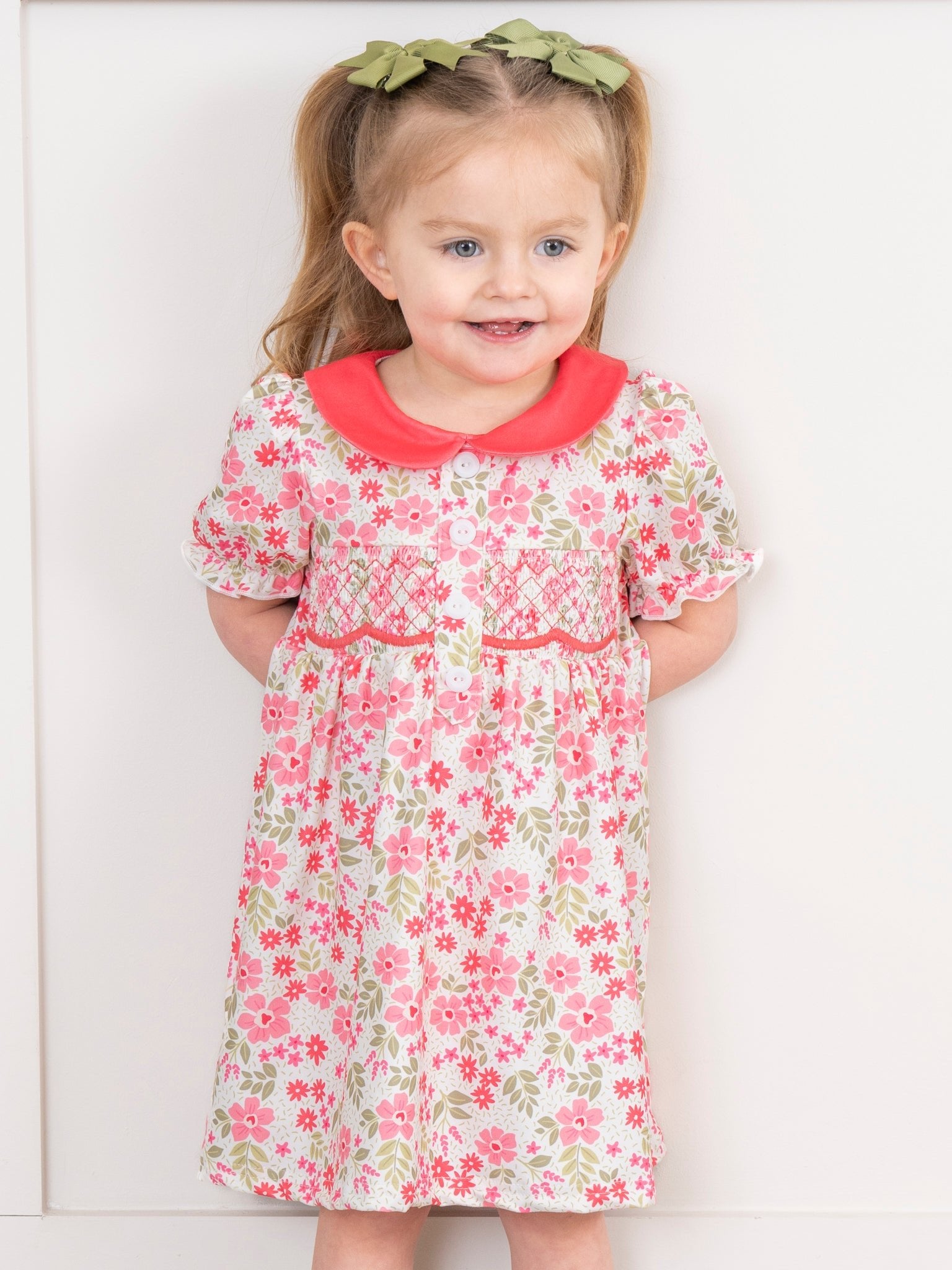 Ruby Wildflowers Smocked Dress - Marie Nicole Clothing