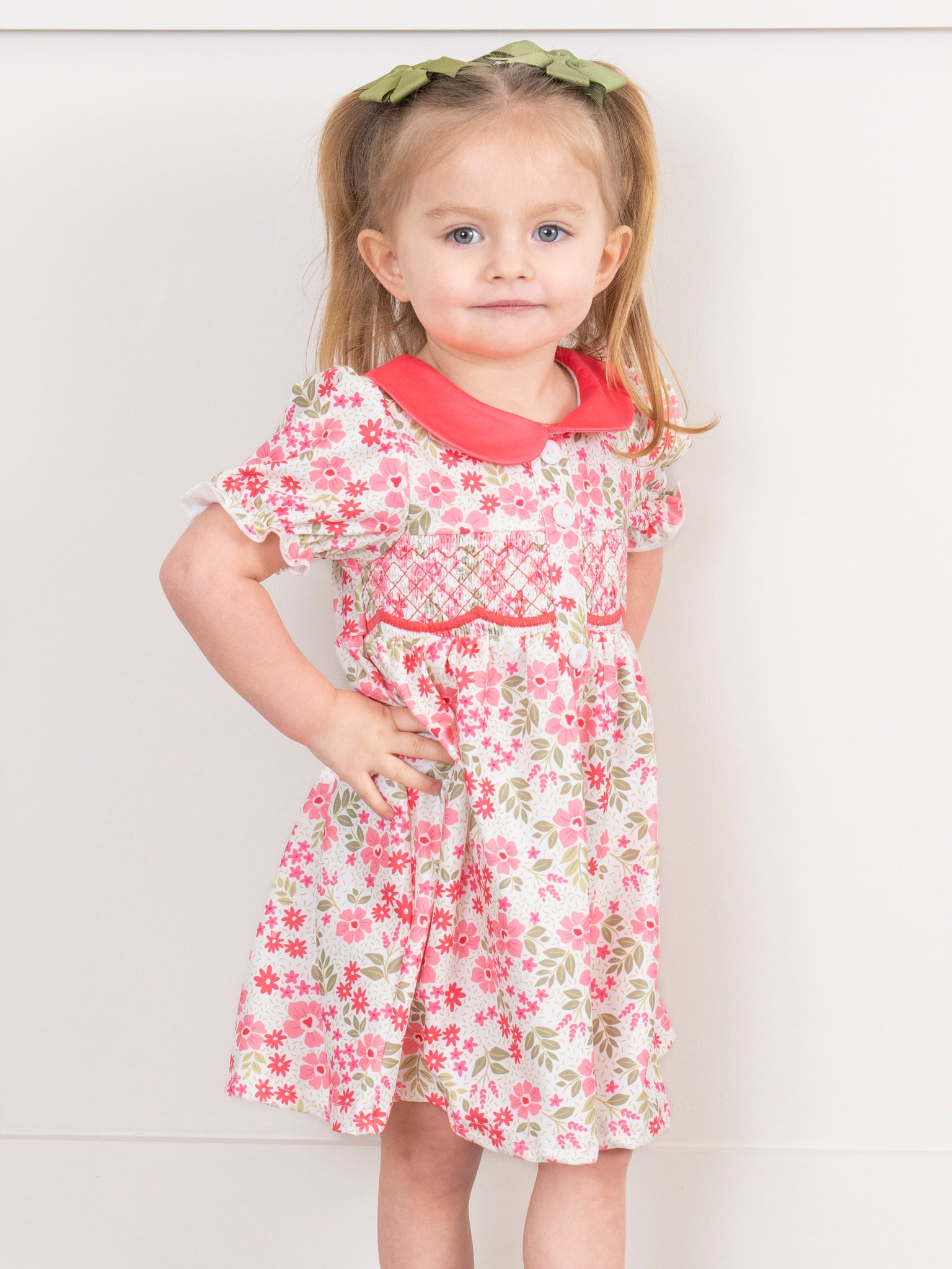 Ruby Wildflowers Smocked Dress - Marie Nicole Clothing