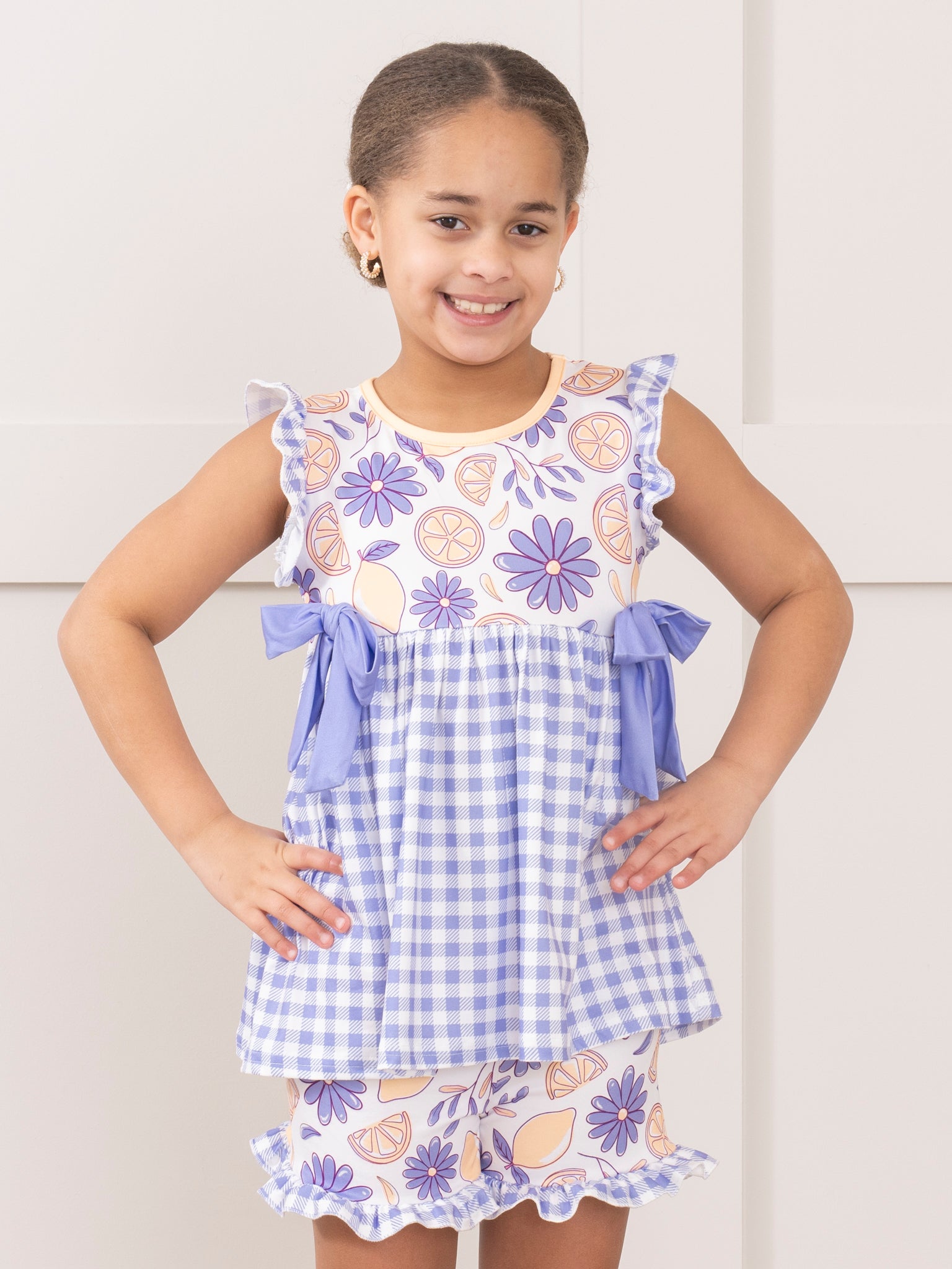 Lemon & Lavender Daisies Bloomers Outfit - Marie Nicole Clothing