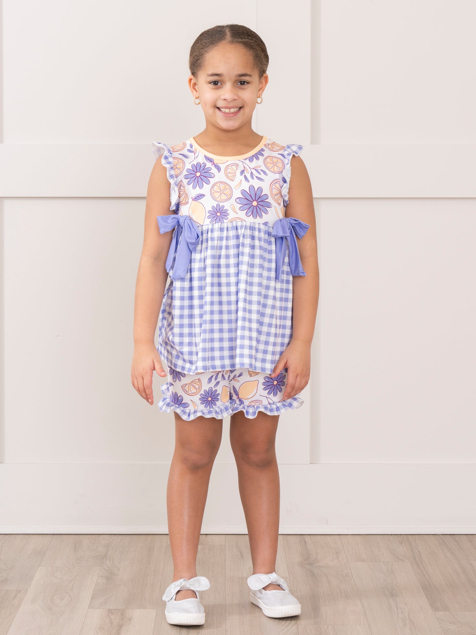 Lemon & Lavender Daisies Bloomers Outfit - Marie Nicole Clothing