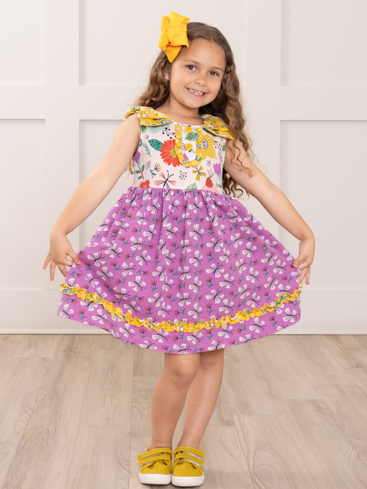 Butterfly Blooms Tank Dress - Marie Nicole Clothing