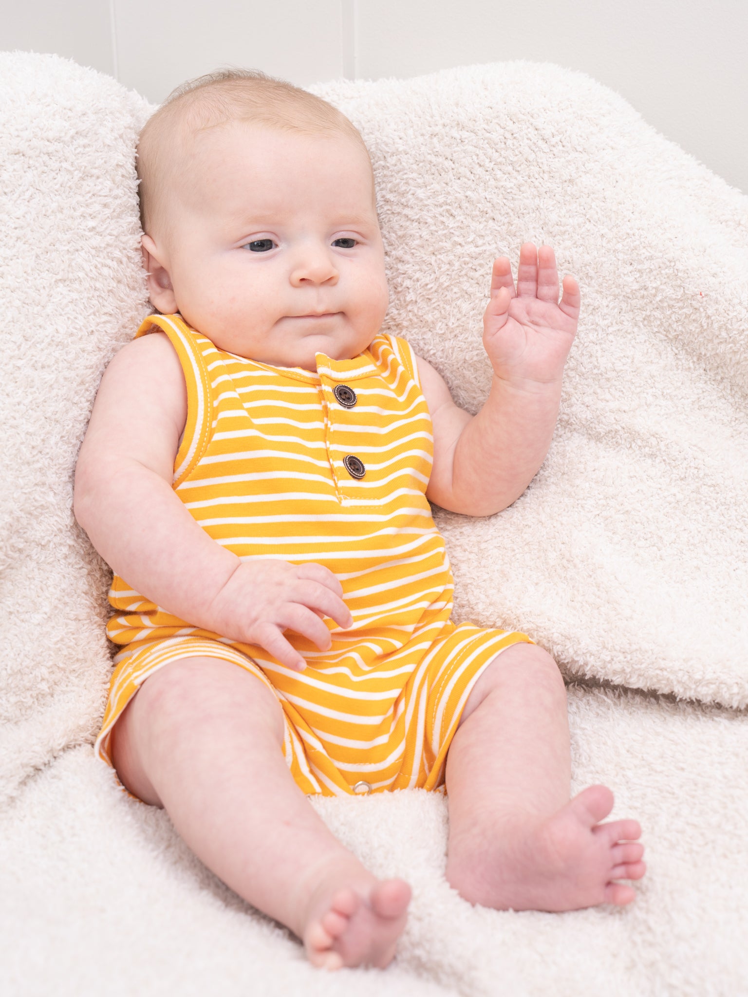 Mustard Striped Johnny - Marie Nicole Clothing