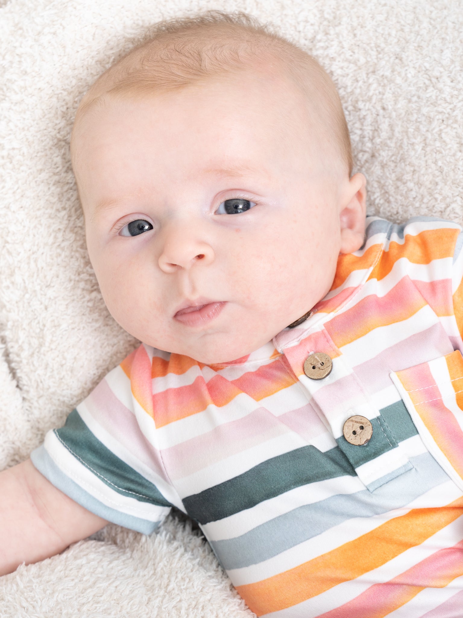 Stripe Pocket Polo & Romper - Marie Nicole Clothing