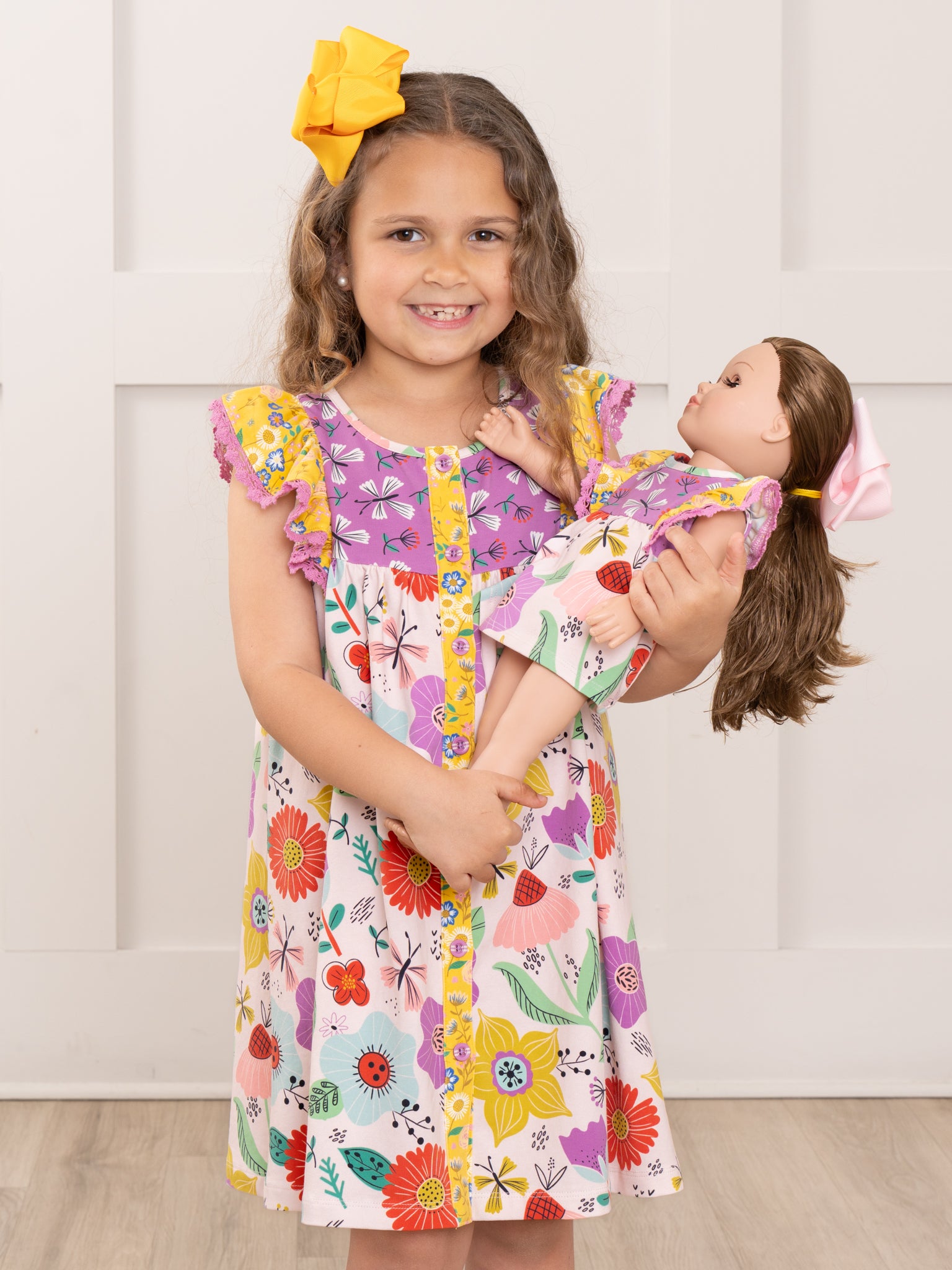 Butterfly Blooms Ruffle Tank Dress - Marie Nicole Clothing