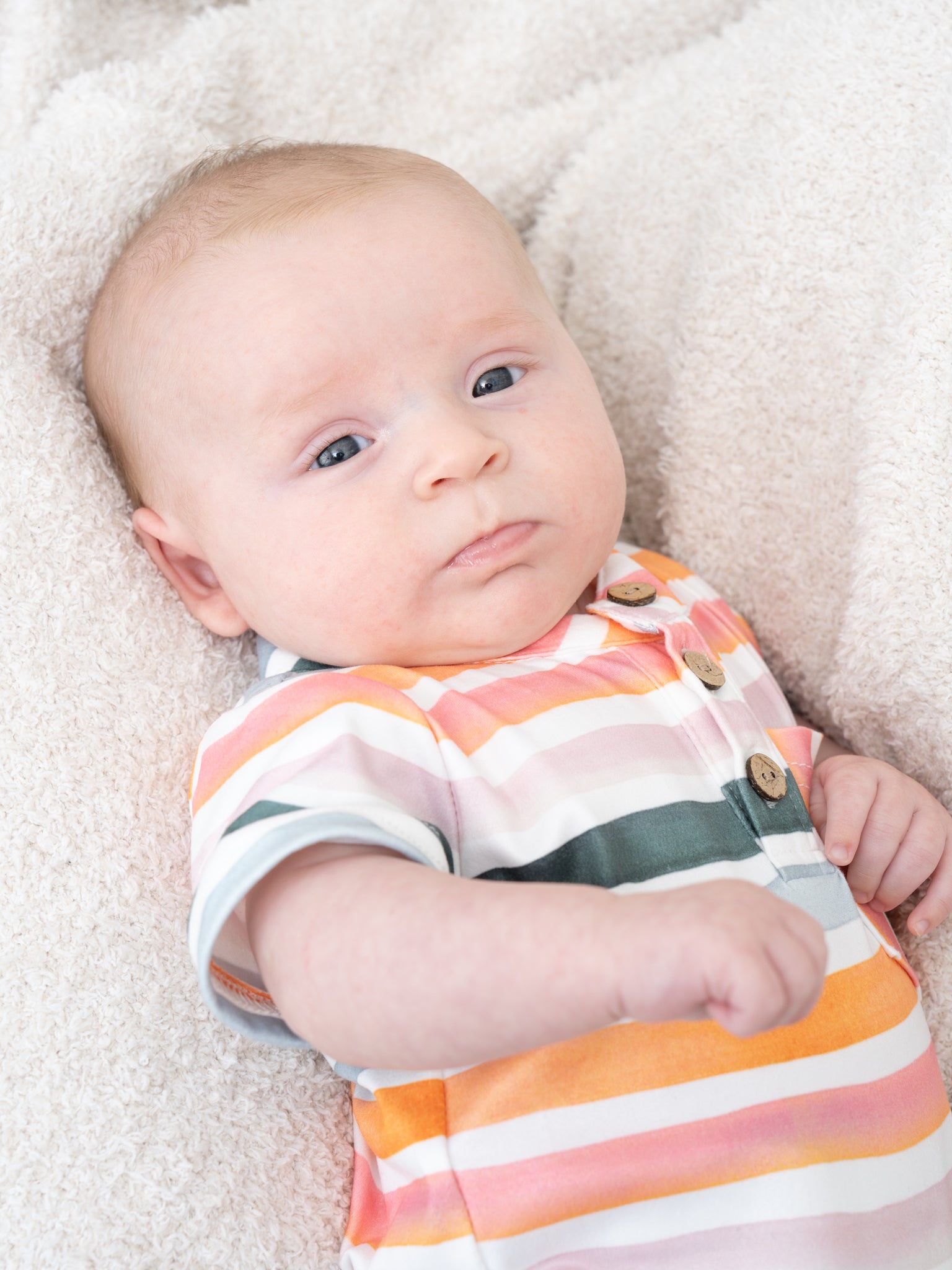 Stripe Pocket Polo & Romper - Marie Nicole Clothing
