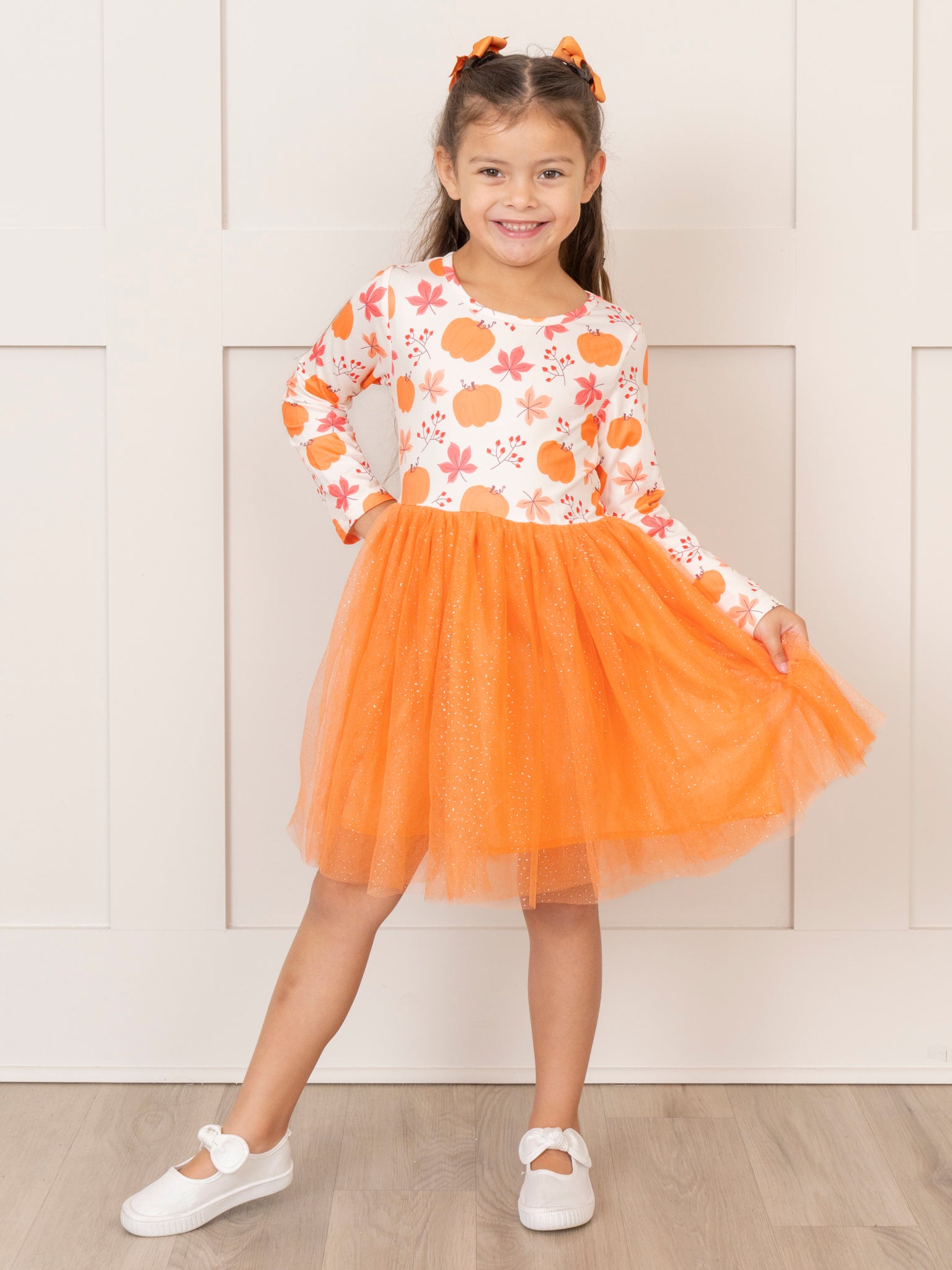 Pumpkin Sparkle Tulle Dress - Marie Nicole Clothing