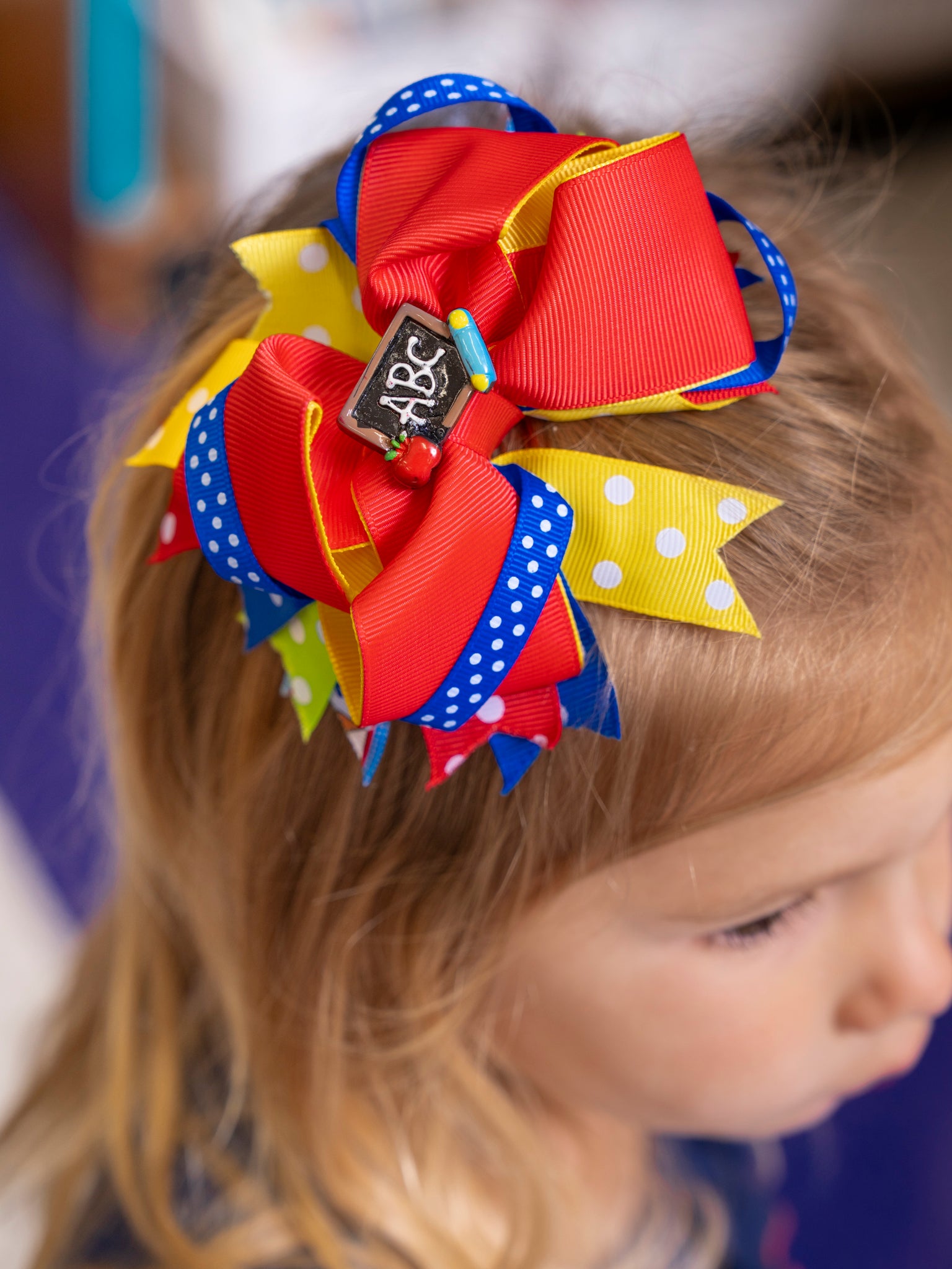 Red Class in Session Ribbon Bow - Marie Nicole Clothing