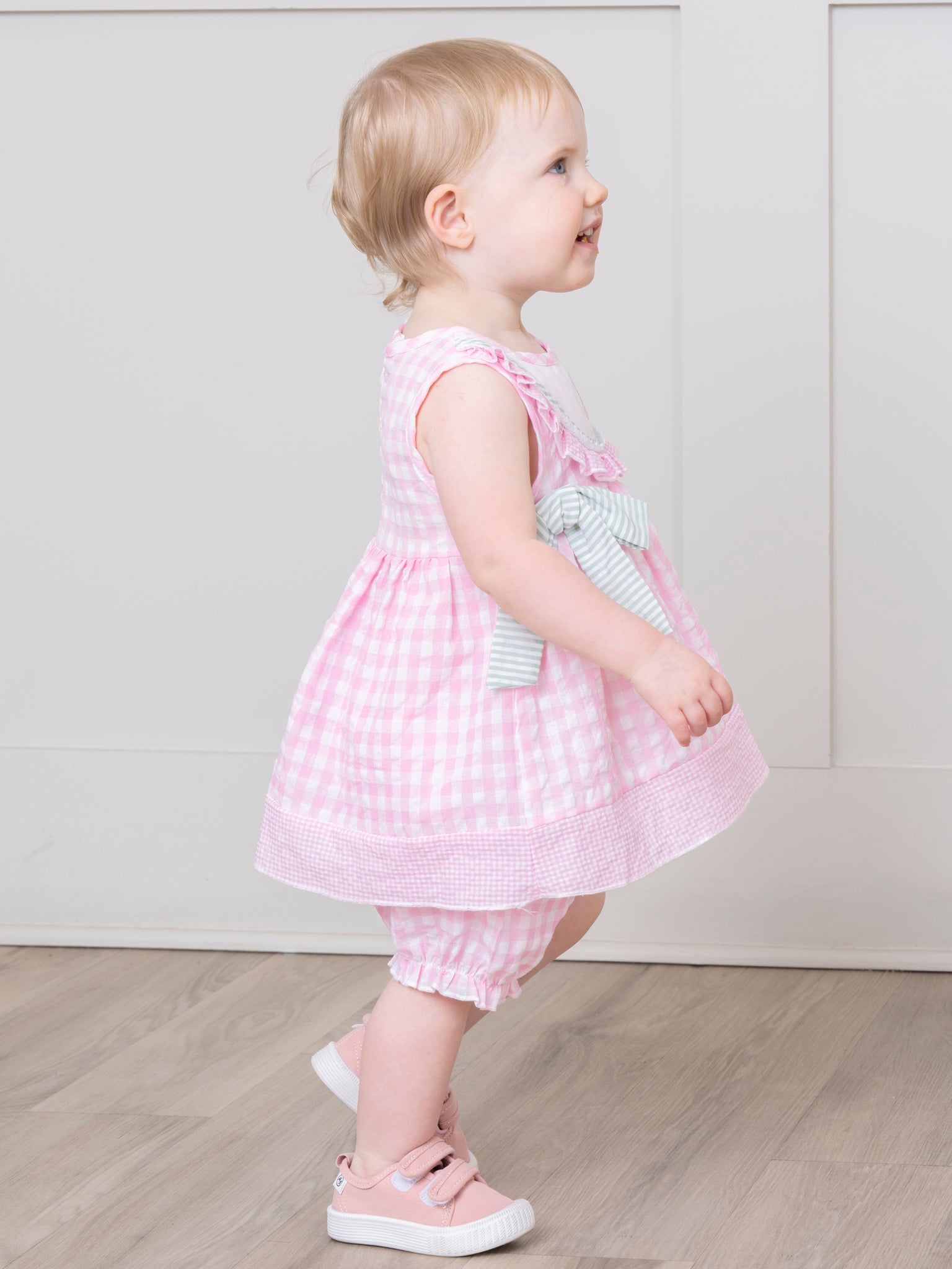 Pink Gingham Bunny Tank Outfit - Marie Nicole Clothing