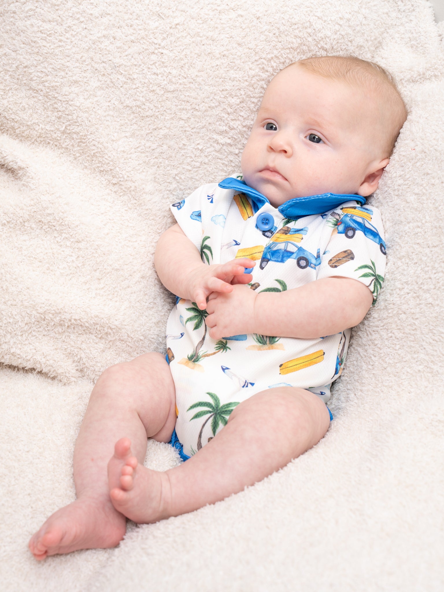 Beach Trip Polo Romper - Marie Nicole Clothing