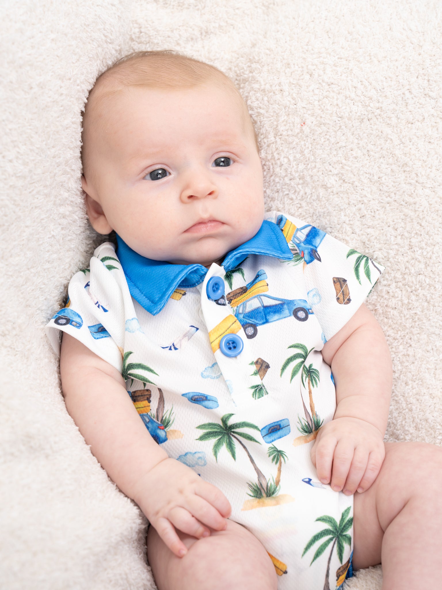 Beach Trip Polo Romper - Marie Nicole Clothing