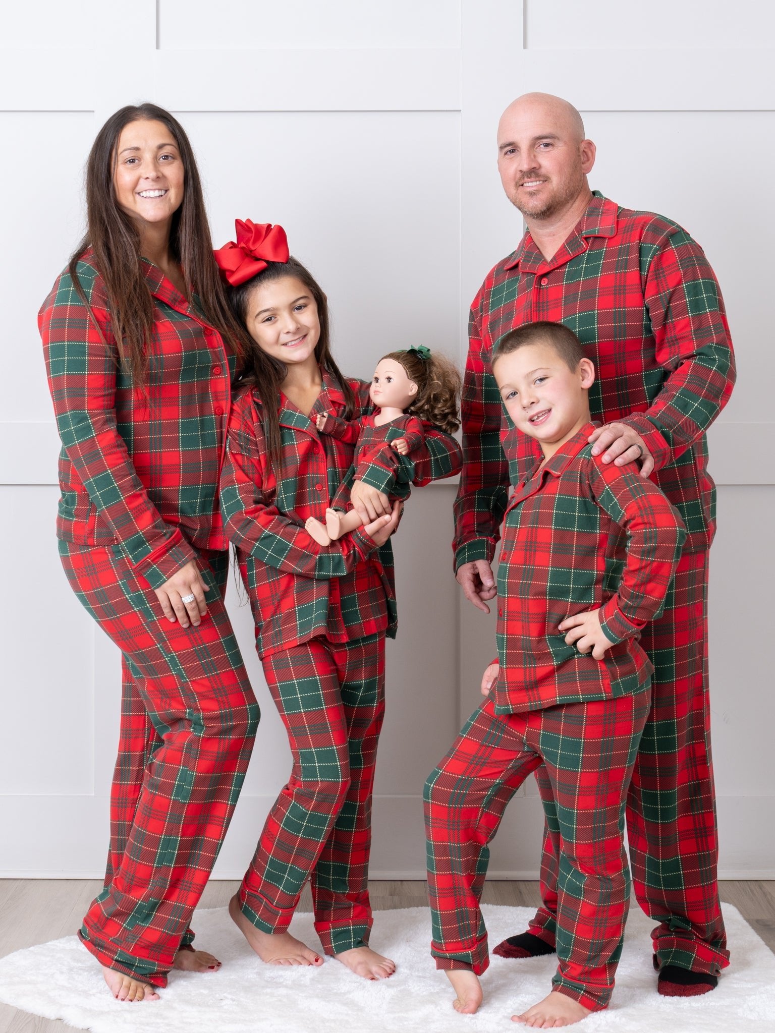 Red & Green Plaid Baby Doll Night Gown - Marie Nicole Clothing