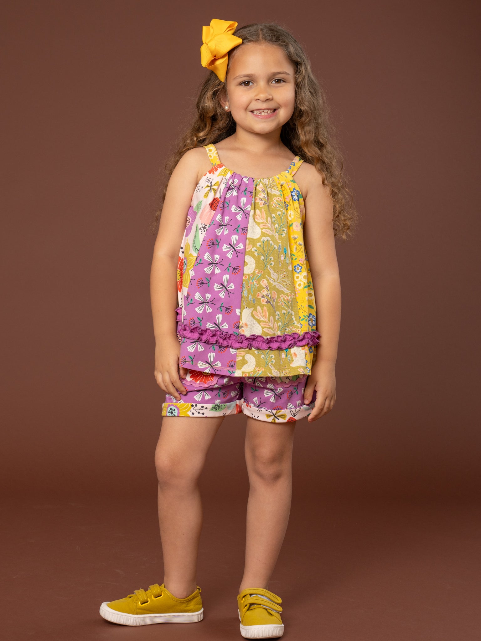 Butterfly Blooms Shorts Outfit - Marie Nicole Clothing