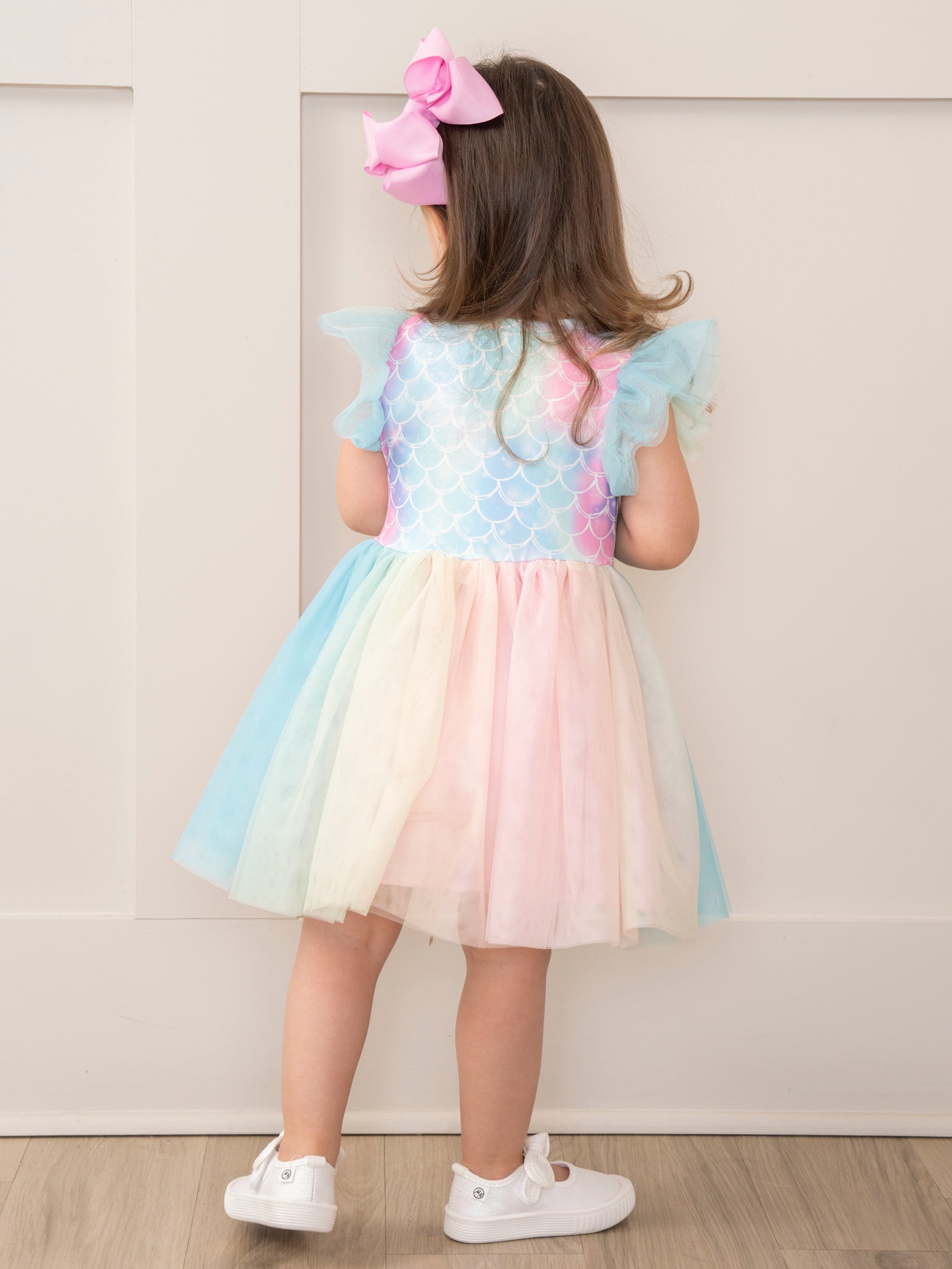 Mermaid Scales Rainbow Tulle Dress - Marie Nicole Clothing