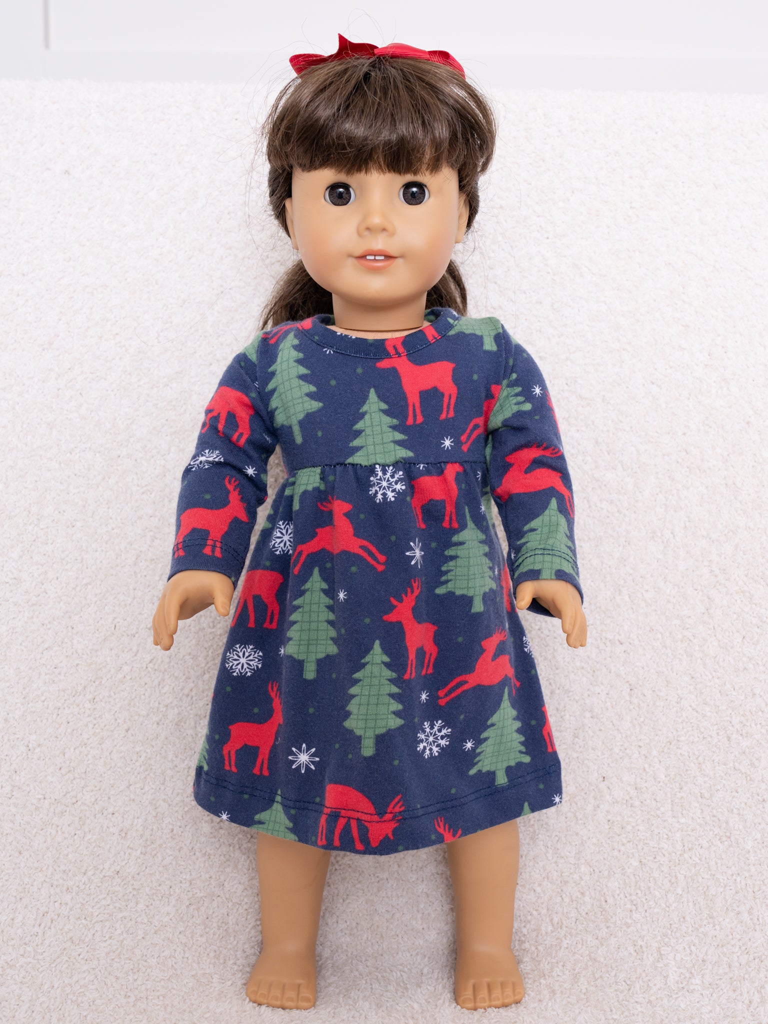 Navy Holiday Forest Baby Doll Night Gown - Marie Nicole Clothing