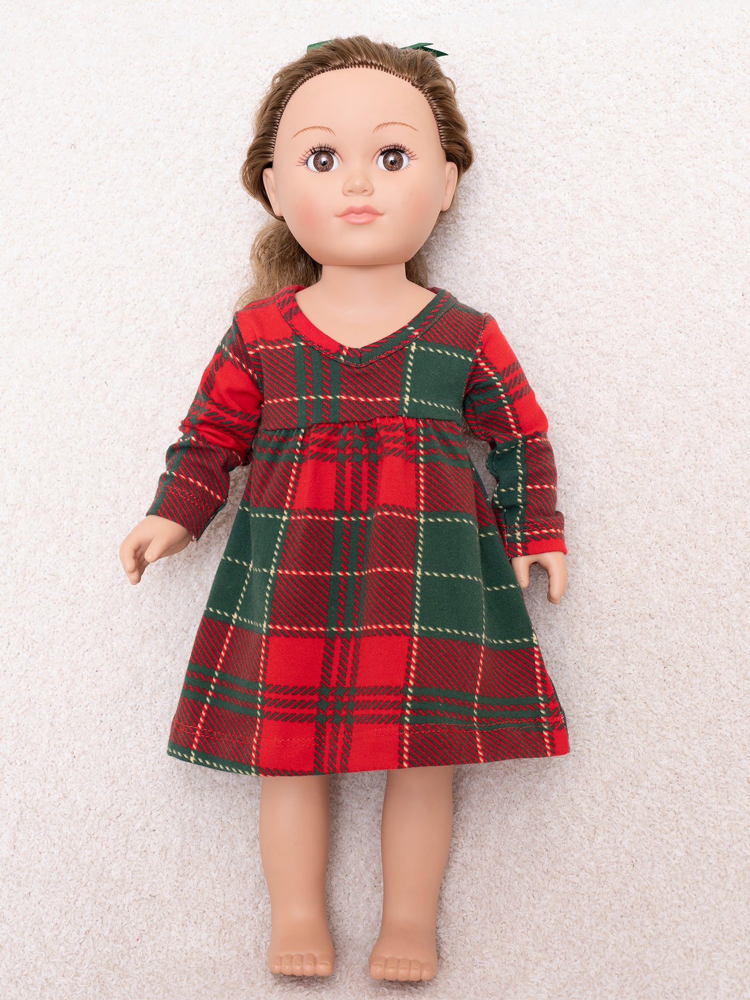Red & Green Plaid Baby Doll Night Gown - Marie Nicole Clothing