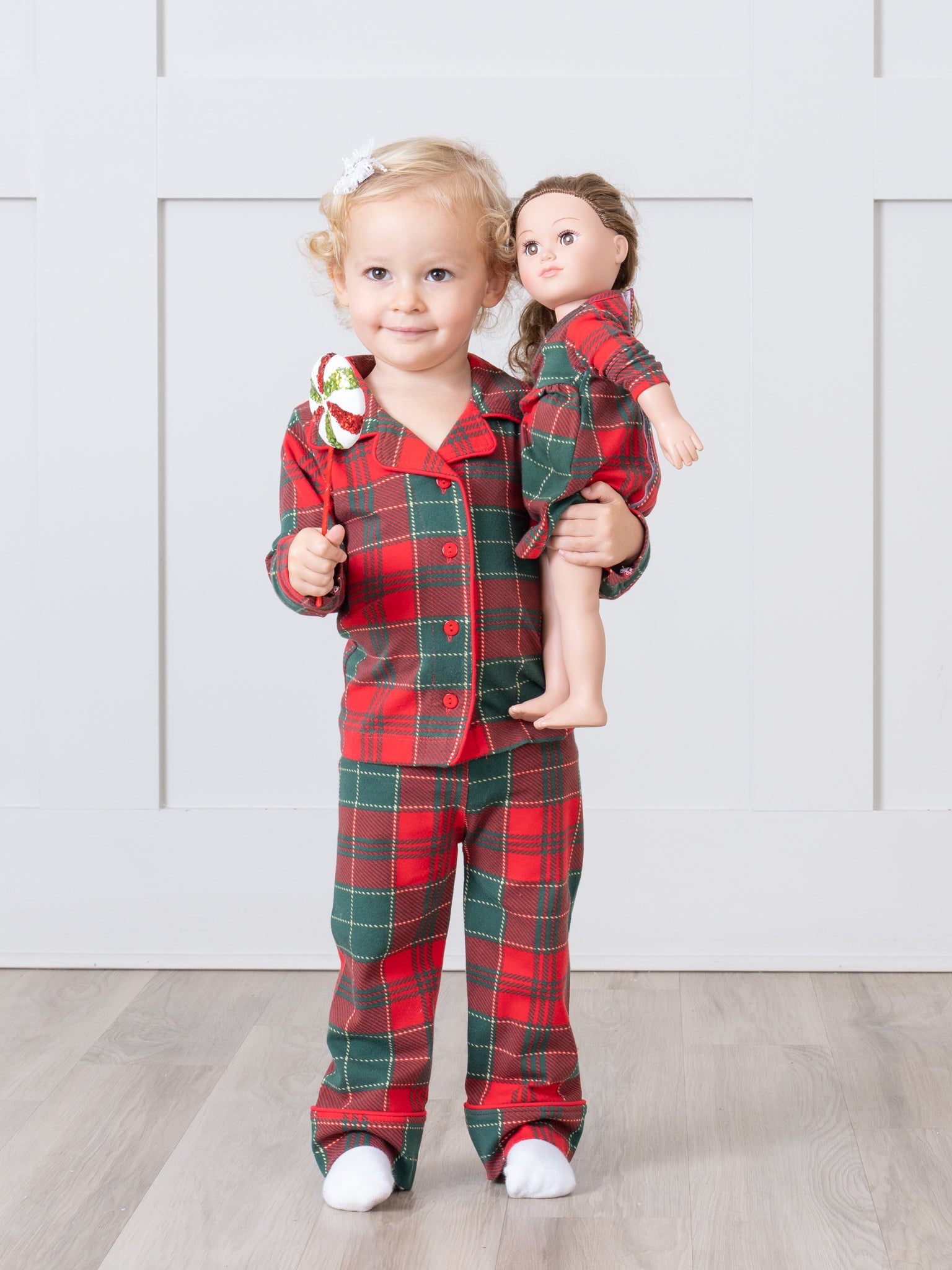 Red & Green Plaid Baby Doll Night Gown - Marie Nicole Clothing