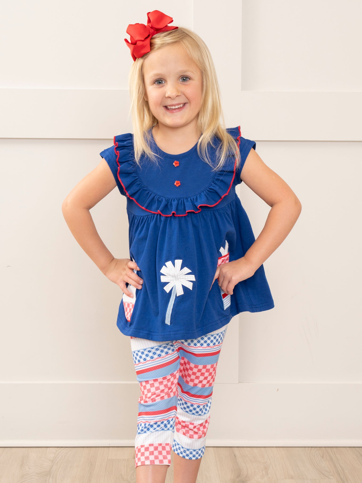 Patriotic Party Ruffle Outfit - Marie Nicole Clothing