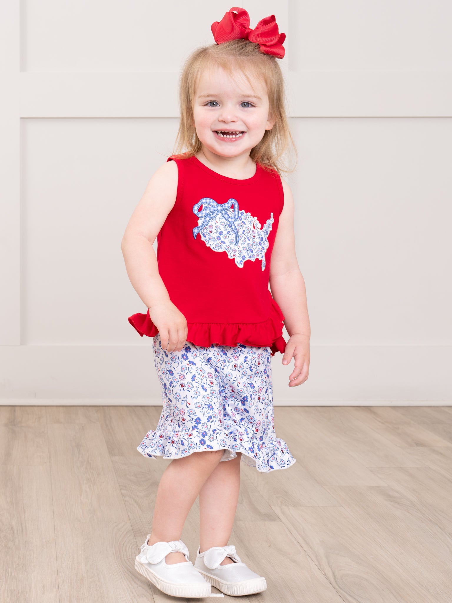 Sweet Land Floral Embroidered Ruffle Outfit - Marie Nicole Clothing