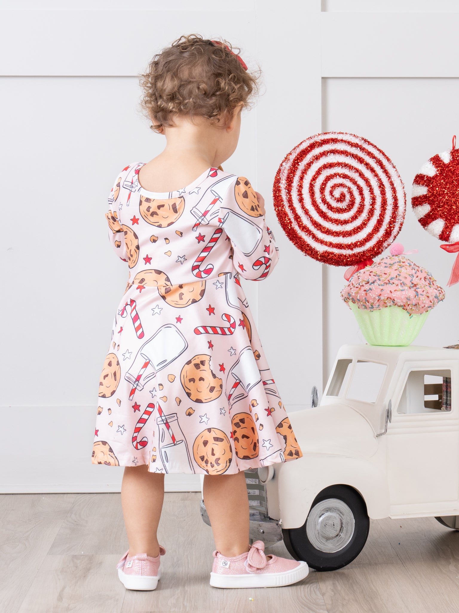 Pink Santa Treats Swing Dress - Marie Nicole Clothing