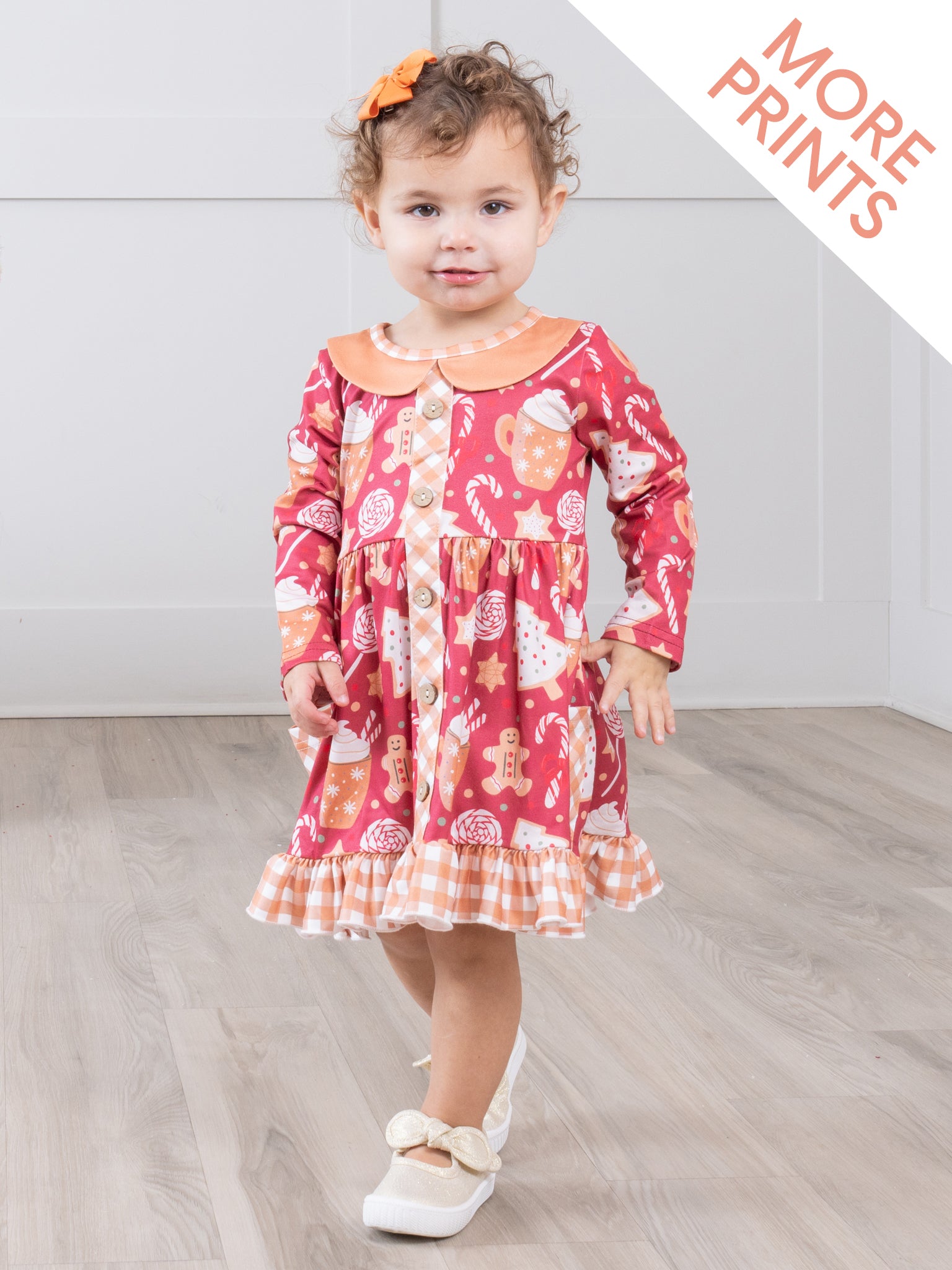 Holiday Time Gingham & Plaid Ruffle Dress - Marie Nicole Clothing