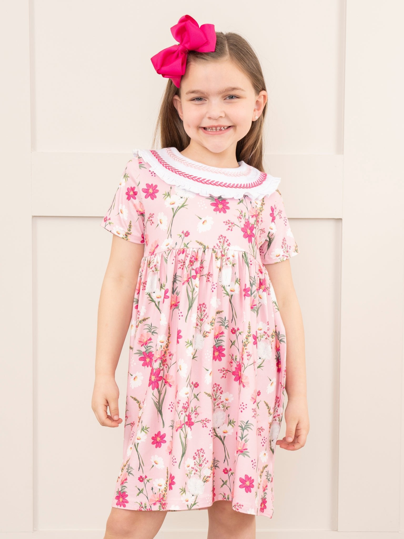 Cherry Blossoms Ruffle Dress - Marie Nicole Clothing
