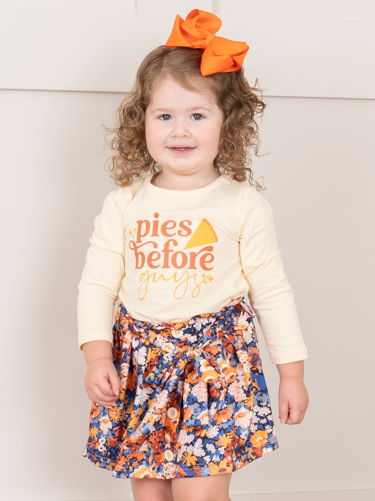 Floral "Pies Before Guys" Outfit w/ Skirt - Marie Nicole Clothing