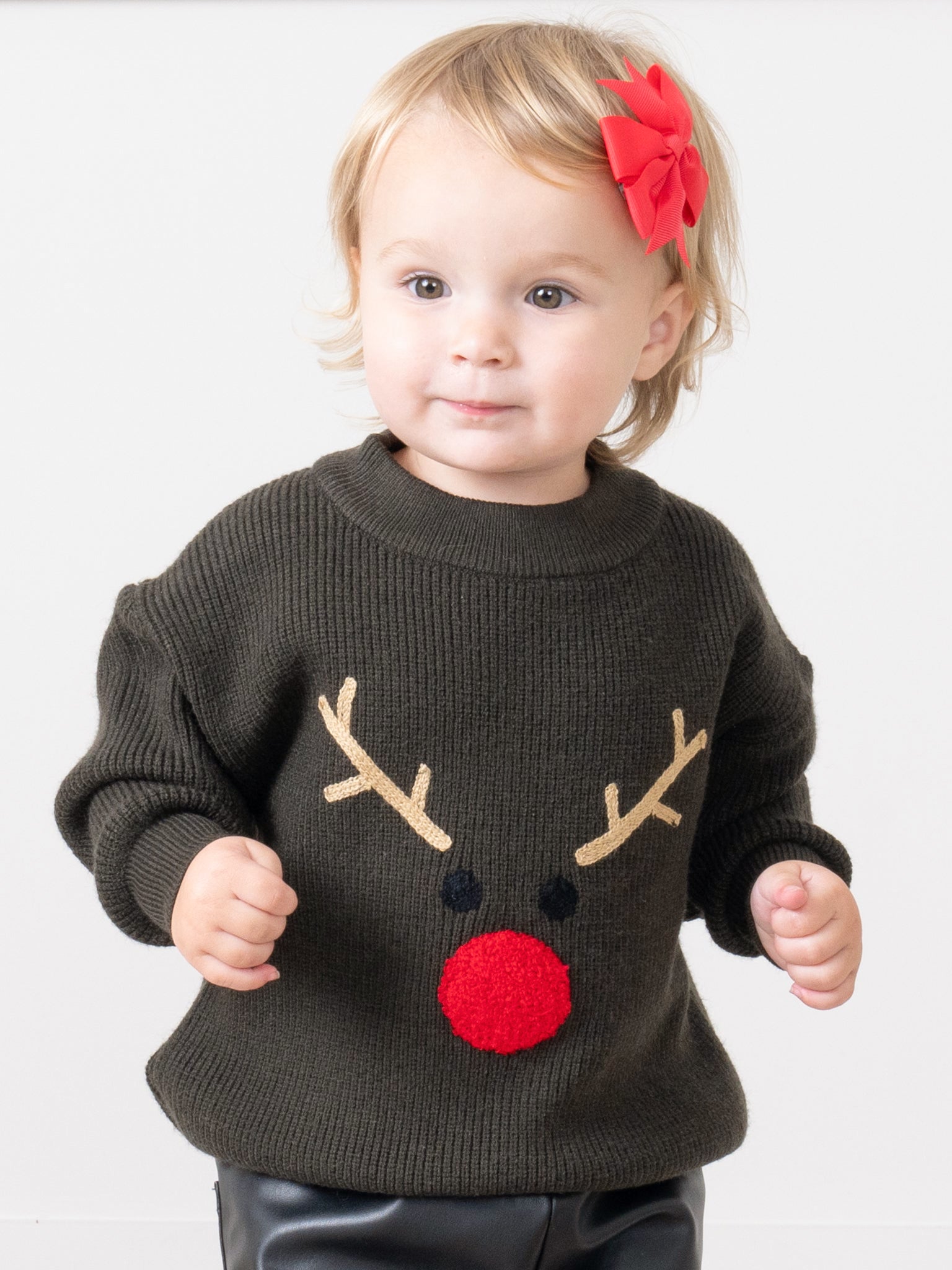 Happy Christmas Embroidered Sweater - Marie Nicole Clothing