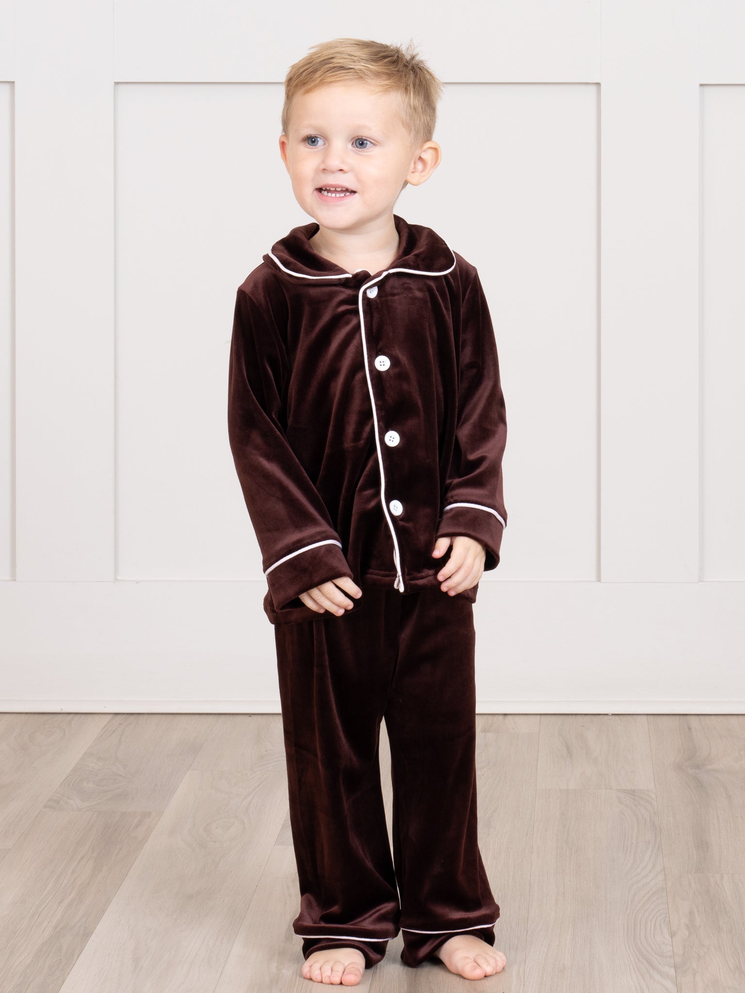 Boys' Autumn Velvet Classic Pajamas - Marie Nicole Clothing