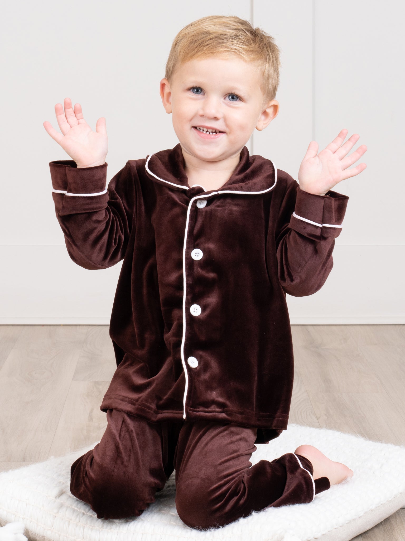Boys' Autumn Velvet Classic Pajamas - Marie Nicole Clothing
